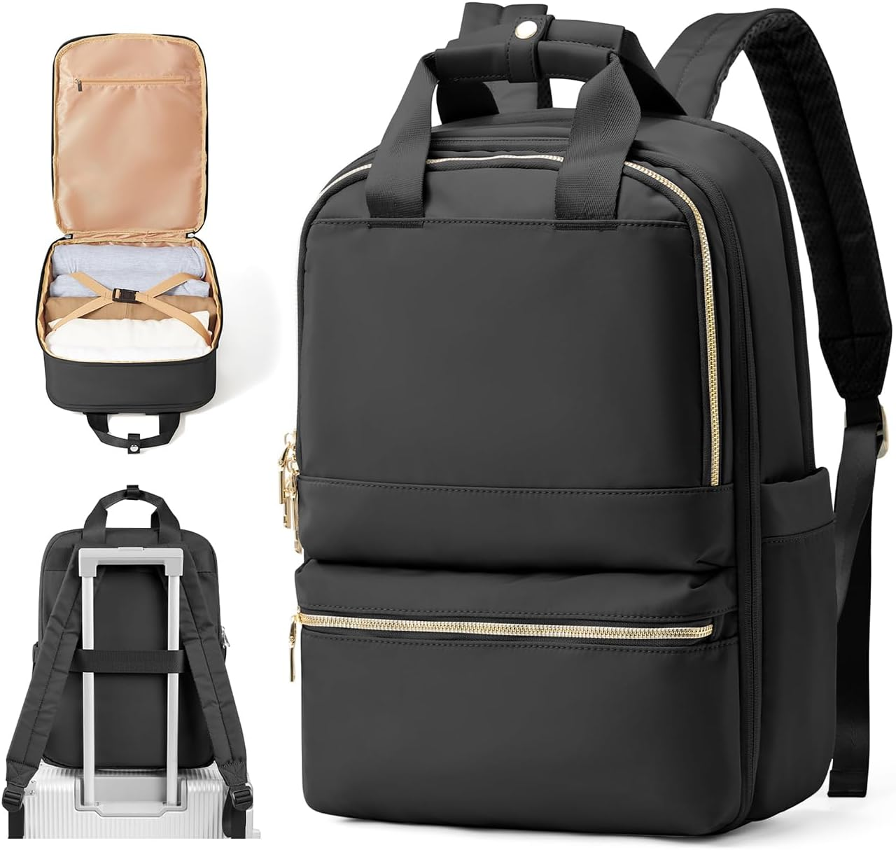 Pakembl Large Travel Backpack for Women Laptop Backpack Men Carry on Backpack Portable Computer Backpacks anti Theft Backpack Casual Daypack Fit 14 Inch Laptop