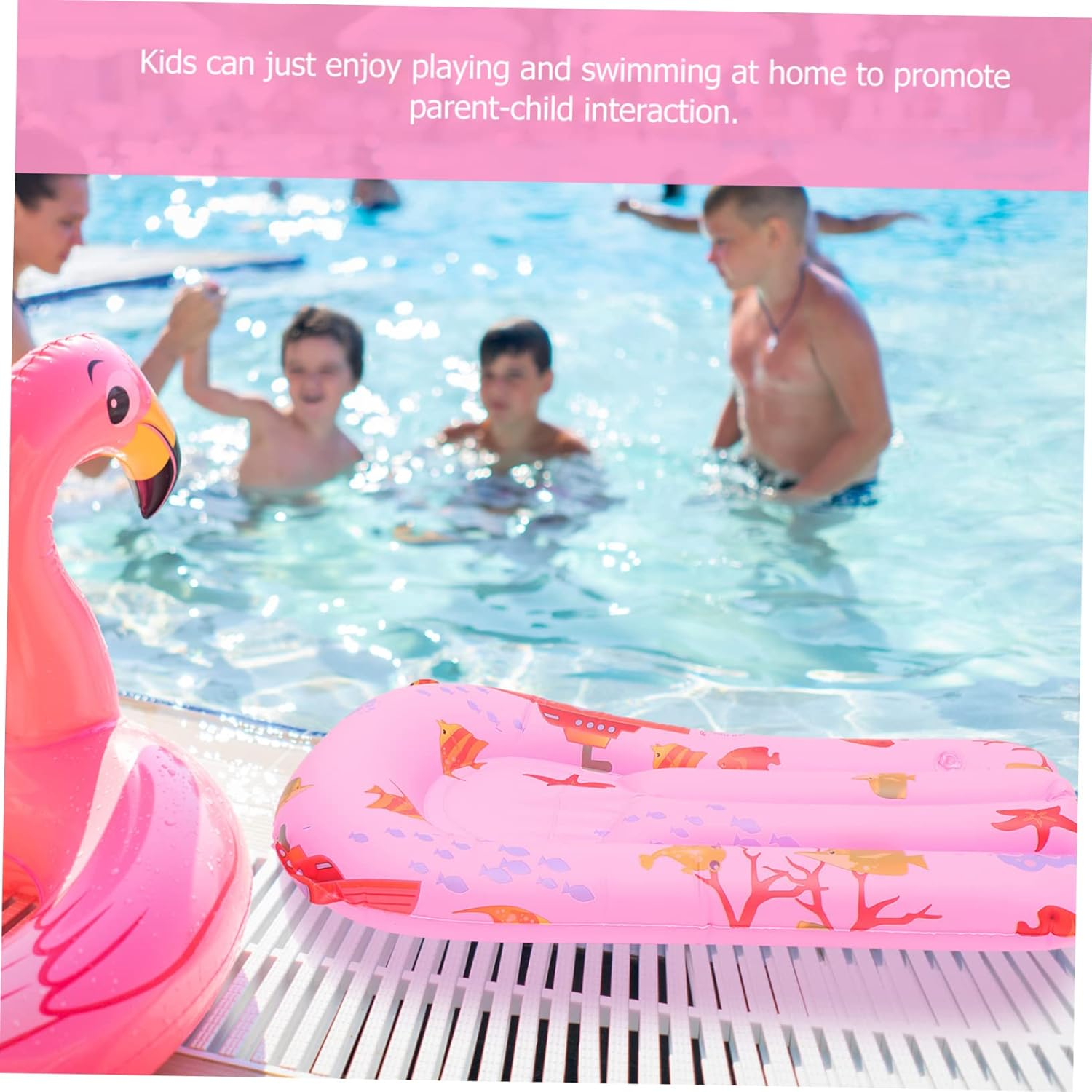 Inflatable Surfboard for Boys and Girls Swimming Pool Toy Outdoor Training PVC Kickboard Fun Pattern Design image number 3