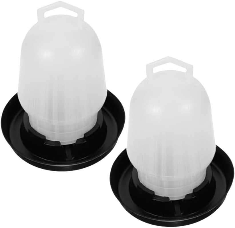 Naisfei 2Pcs Poultry Water Fountain Small Chick Feeder Automatic Chicken Feeder Feeding Cup,Automatic Bird Water Dispenser for Birds,Chicken Food Feeder Poultry,Poultry Water Dispenser Plastic image number 2