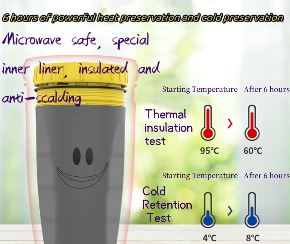 Twizz Cup, Twizz Coffee Cup, No Lid Missing, Twizz Travel Mug with Straw, Unique Twist Leak Proof Design,Cupportable Anti-Spill Creative Water Cup(Yellow-Smile Face) image number 6
