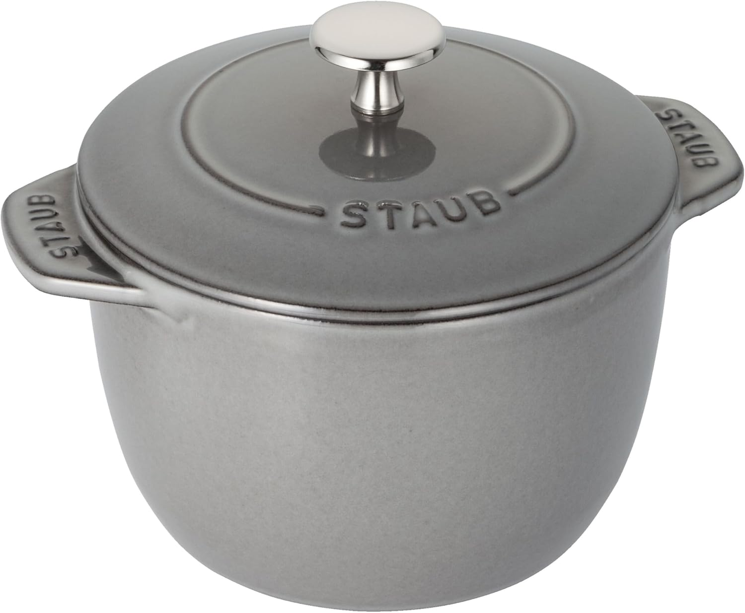Staub La Cocotte De Gohan 40509-703 La Cocotte De Gohan Gray M 6.3 Inches (16 Cm) Rice Pot, 2 Pieces, Paint, Cast Iron Pot, Induction Compatible, Rice Cooker image number 3