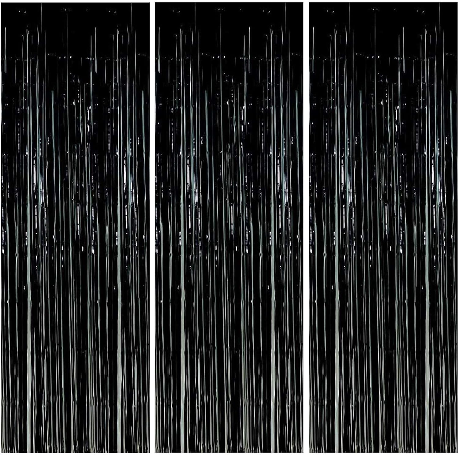 2 Pack Photo Booth Backdrop Foil Curtain Tinsel Backdrop 3.3Ft X 9.9Ft,For Halloween Party, Birthday, Wedding, Graduation, Halloween,Wizard Decorations (Champagne Gold)