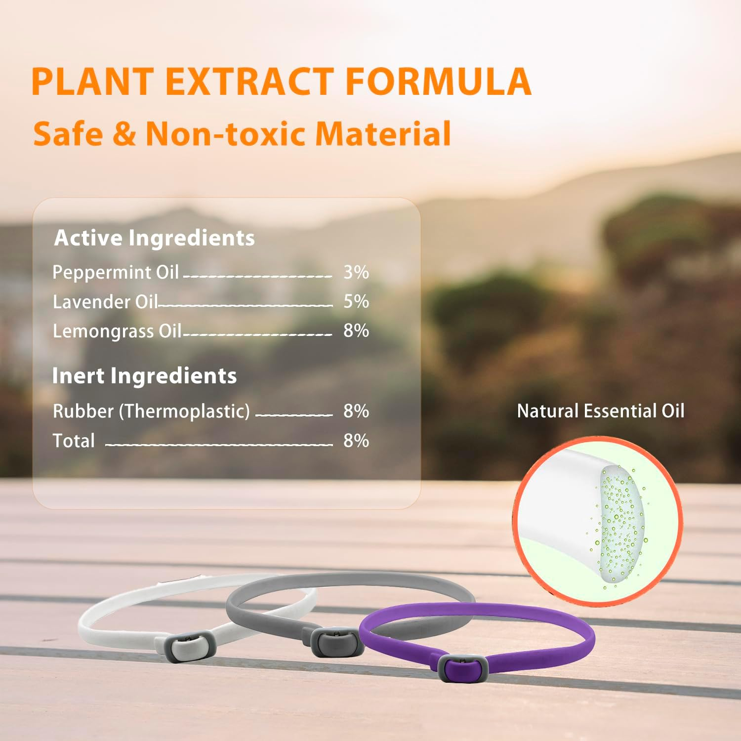 Pets4Luv Flea and Tick Collar for Cats, Natural Flea and Tick Prevention for Cats, 8 Months of Protection, One Size Fits All Cats, Adjustable and Waterproof, Pack Of, 3Pcs image number 2