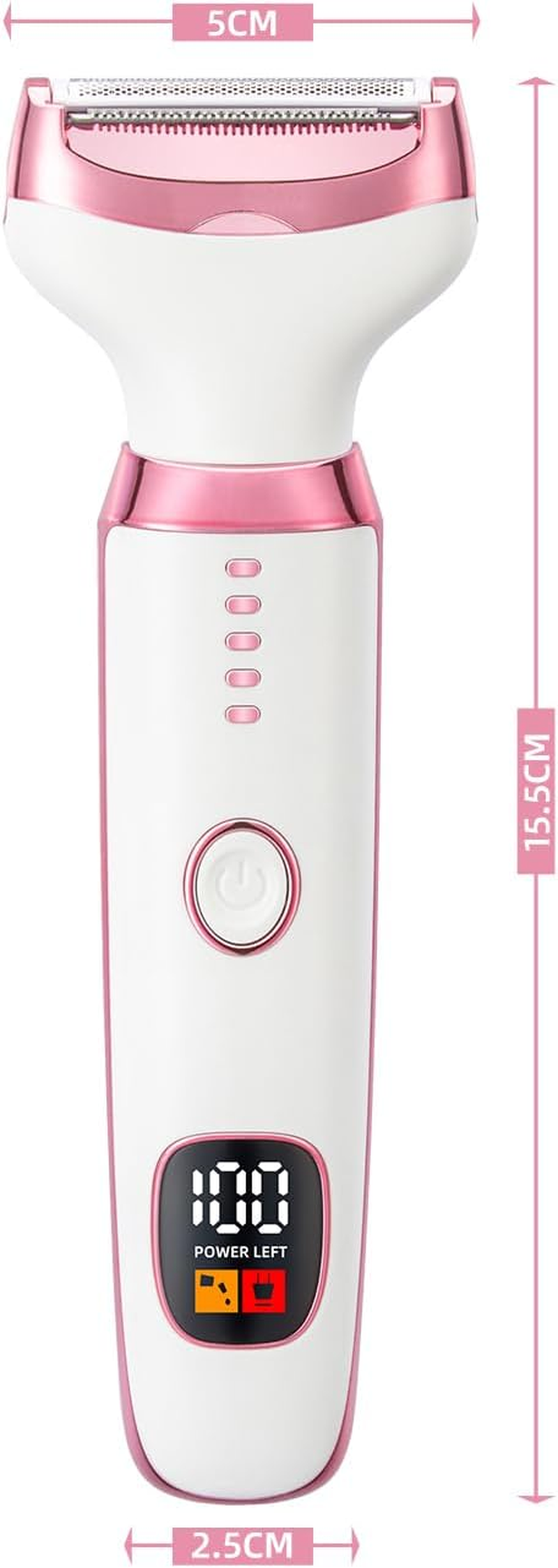 Ourcec Electric Razor Shavers for Women Wet/Dry 5 in 1 Bikini Trimmer Face Razors for Face Nose Eyebrow Arms Armpit Legs Pubic Area Painless Facial Hair Removal image number 5