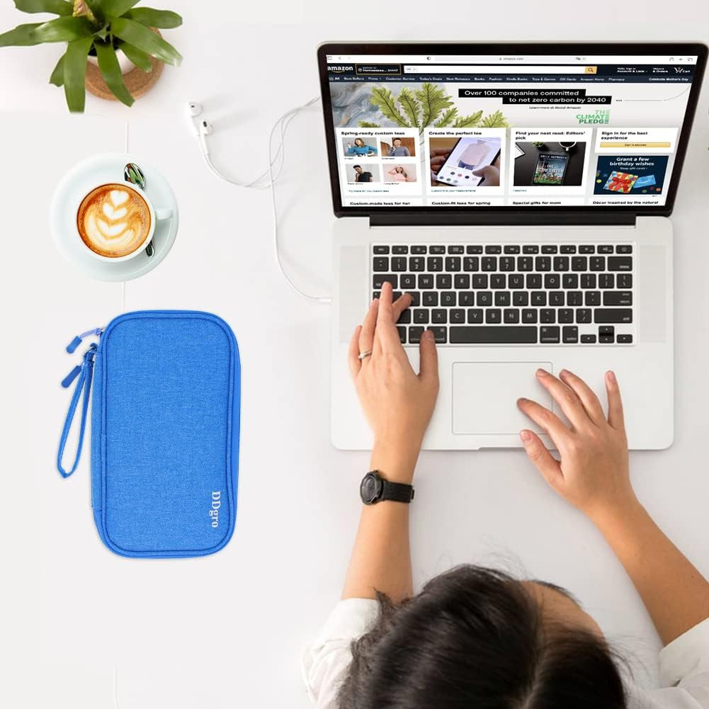 Ddgro Premium Blue Water-Resistant Compact Portable Electronics Accessory Organizer Case image number 6