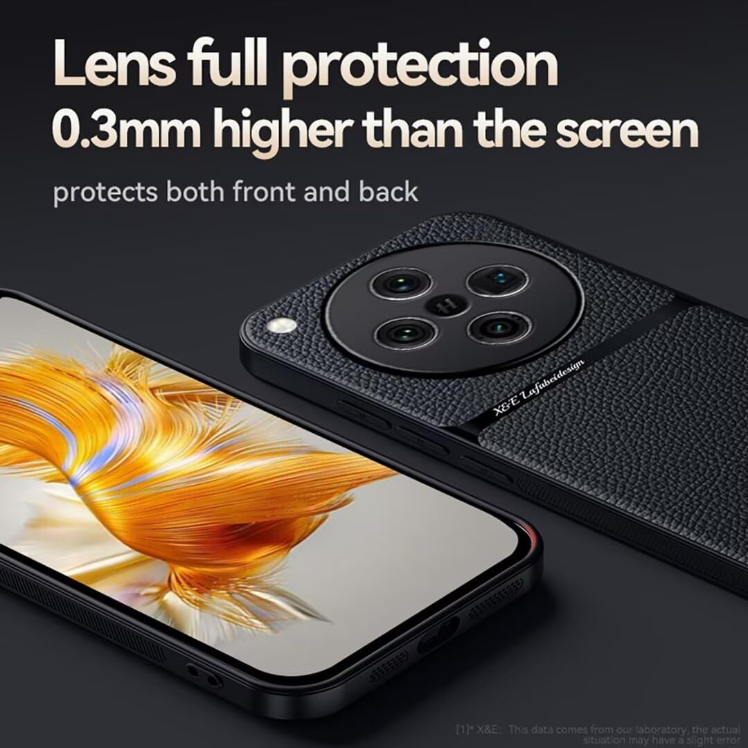 COMAKU Case for Oppo Find X8 Pro 5G, Premium Leather TPU Silicone Hybrid Texture Is Non-Slip and Shockproof Phone Case Cover - Dark Blue image number 1