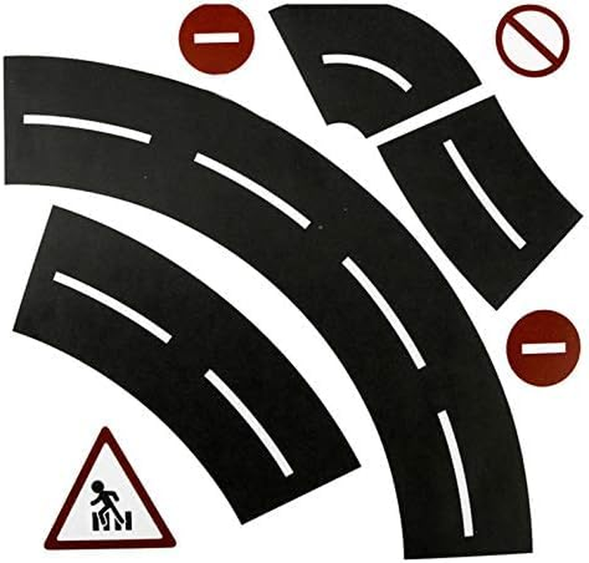 Play Road Tape for Toy Cars & Trains Black Tape 3 Rolls Road Tape 197 Inch by 1.9 Inch, Packing Traffic Signs Tape Stick to Floors and Walls, Quick Cleanup, for Kids Gift image number 5