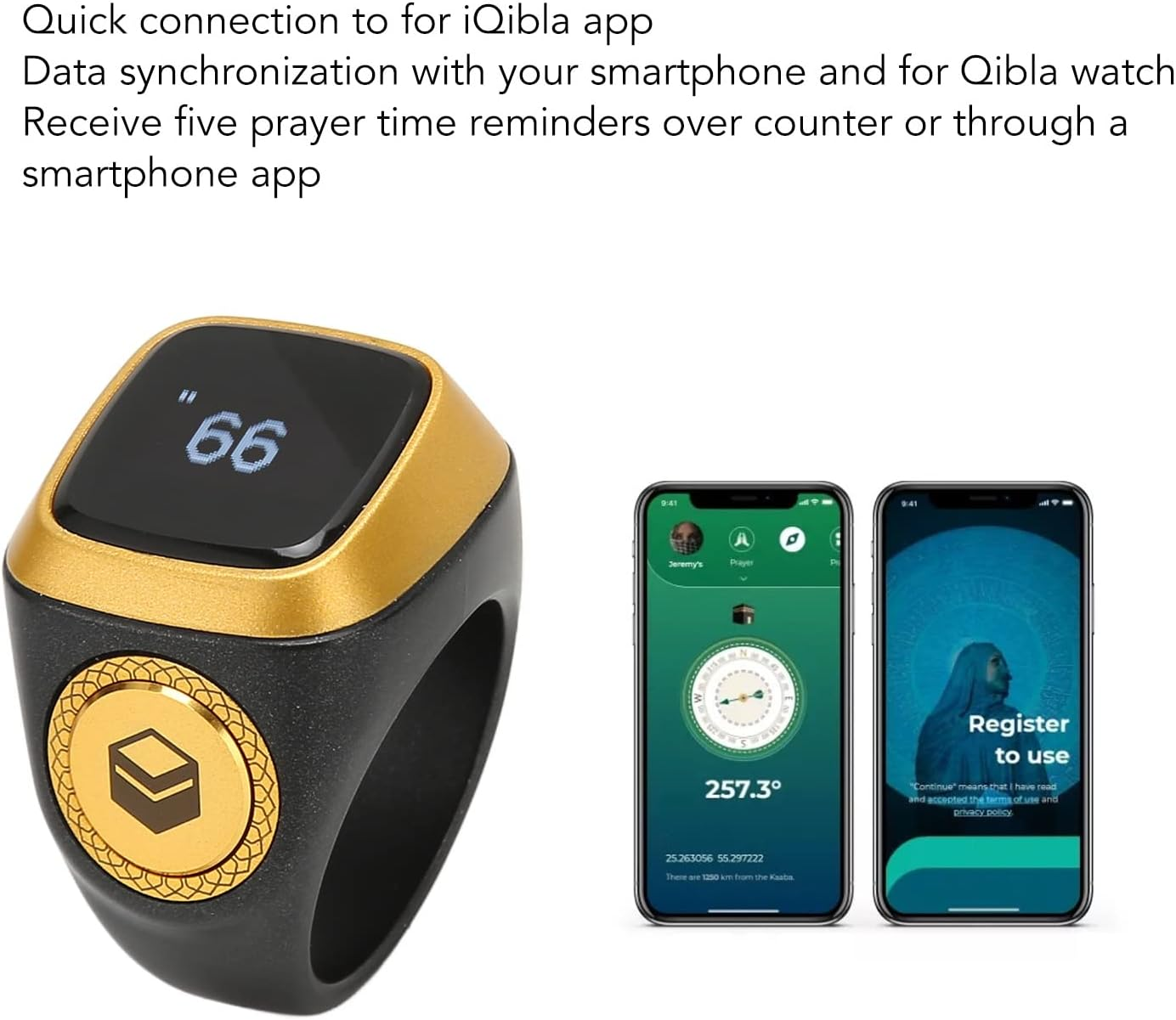 Finger Tally Counter, Portable 0.49In Screen Bluetooth Counter , Clicker Resettable Lap Counter, Handheld Number Click Counter, Electronic Finger Counter Support APP image number 2