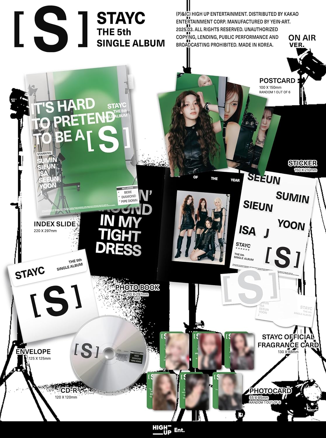 STAYC S 5Th Single Album Standard Random Version Cd+64P Photobook+1Ea Index Slice+1P Photocard+1P Fragrance Card+1P Postcard+1Ea Sticker+Tracking Sealed image number 3