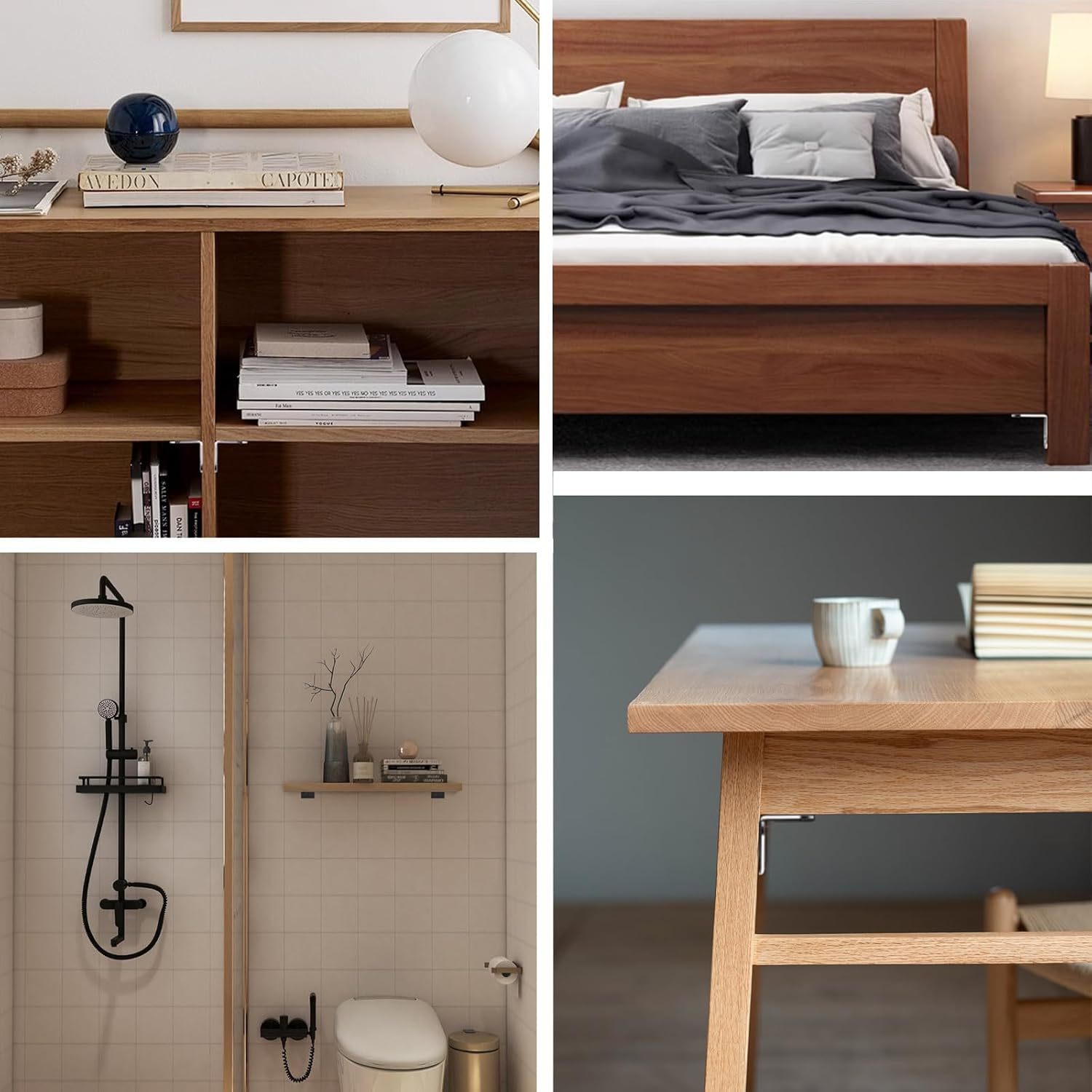 20PCS Silvery Stainless Steel Shelf Bracket,Joint Right Angle Bracket,L Corner Bracket , Heavy Duty Metal Corner Brace Shelf Supporter Aufuga,Shelves Wall Hanging Bracket with Screws