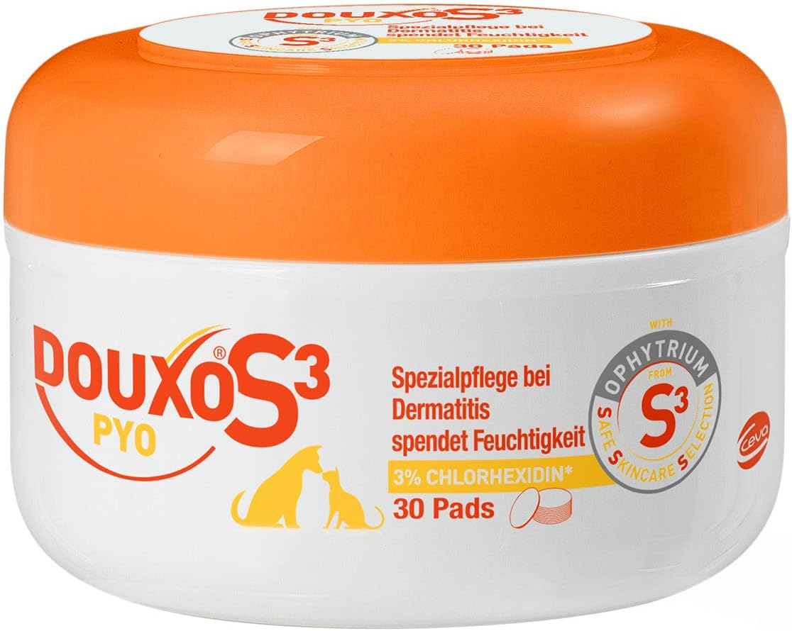 Douxo S3 CEVA Pyo Pads | Pack of 30 | Cleaning Pads for Dogs and Cats | for Cleaning and Disinfecting the Skin | for Bacterial And/Or Yeast Related Imbalance image number 2