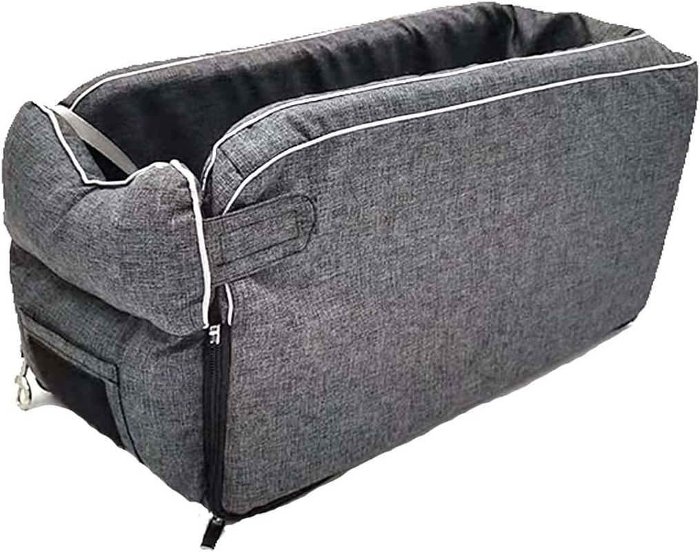 Tootoo Car Pet Seat Center Console Dog Cat Carrier Pad &ndash; Removable Nest Bed for Small Pets &ndash; Travel Safety Booster with Zipper Design &ndash; Scratch-Resistant, Non-Slip Dog Cat Auto Seat Mat image number 1