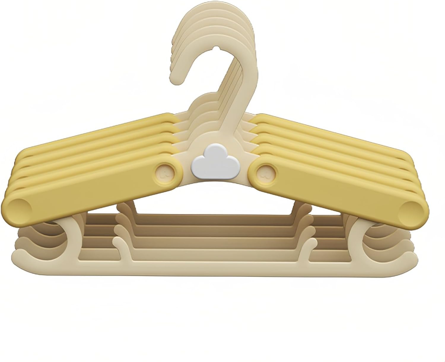 Kids Hangers, 5 Pcs Stackable Baby Hangers with 4 Length Settings, Durable PP Material, Perfect for Toddler & Children&rsquo;S Clothes, Infant Wardrobe Organization (Pink)