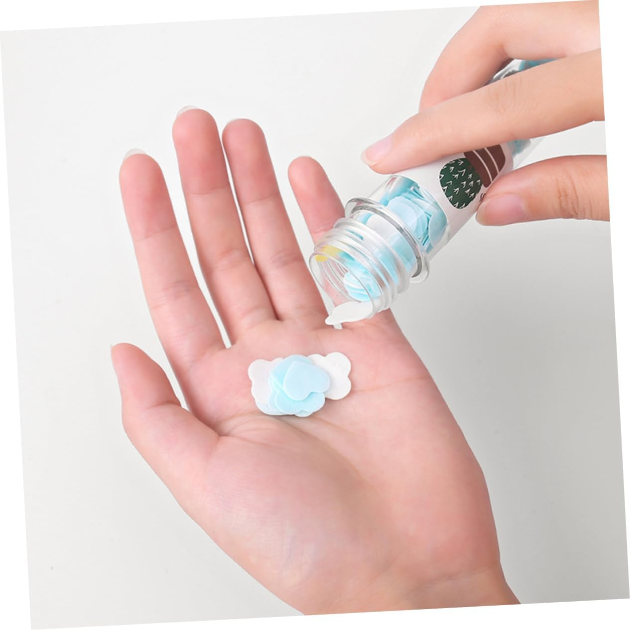 Parliky Portable Soap Flakes 6Pcs Disposable Hand Washing Soap Sheets for Travel Camping Hiking BBQ Office Easy to Use