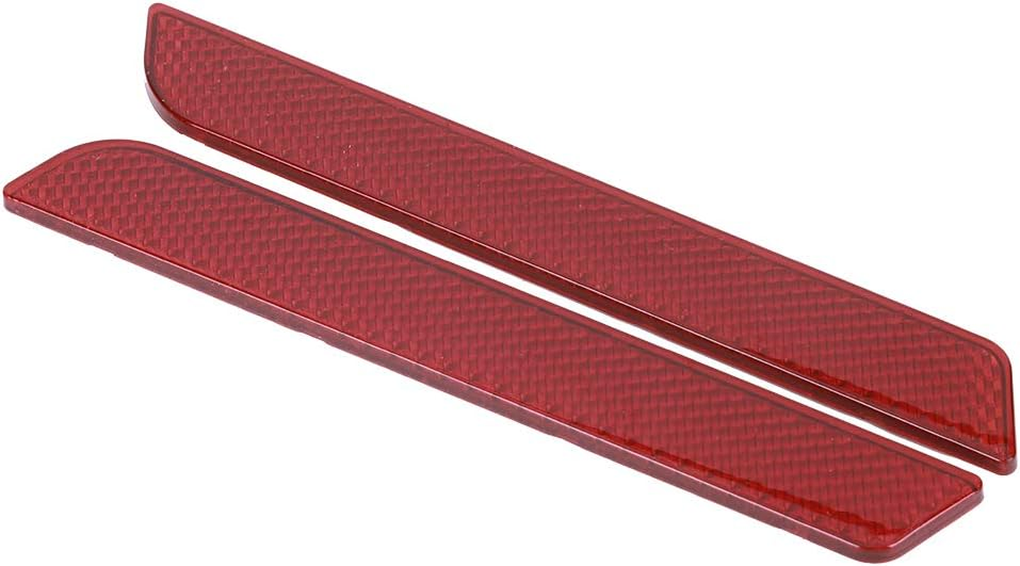 Saddle Bag Reflector Locking Cover Safety Warning Small Size Reflects Headlights Night Riding Safety Touring FLT FLHT FLHRC (Red),Other image number 6