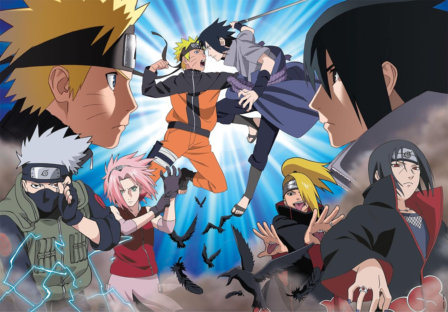 Clementoni 35517 Naruto Shippuden Cube Shippuden 500-Piece Horizontal Puzzle Fun for Adults Manga Anime Made in Italy Multicoloured image number 3