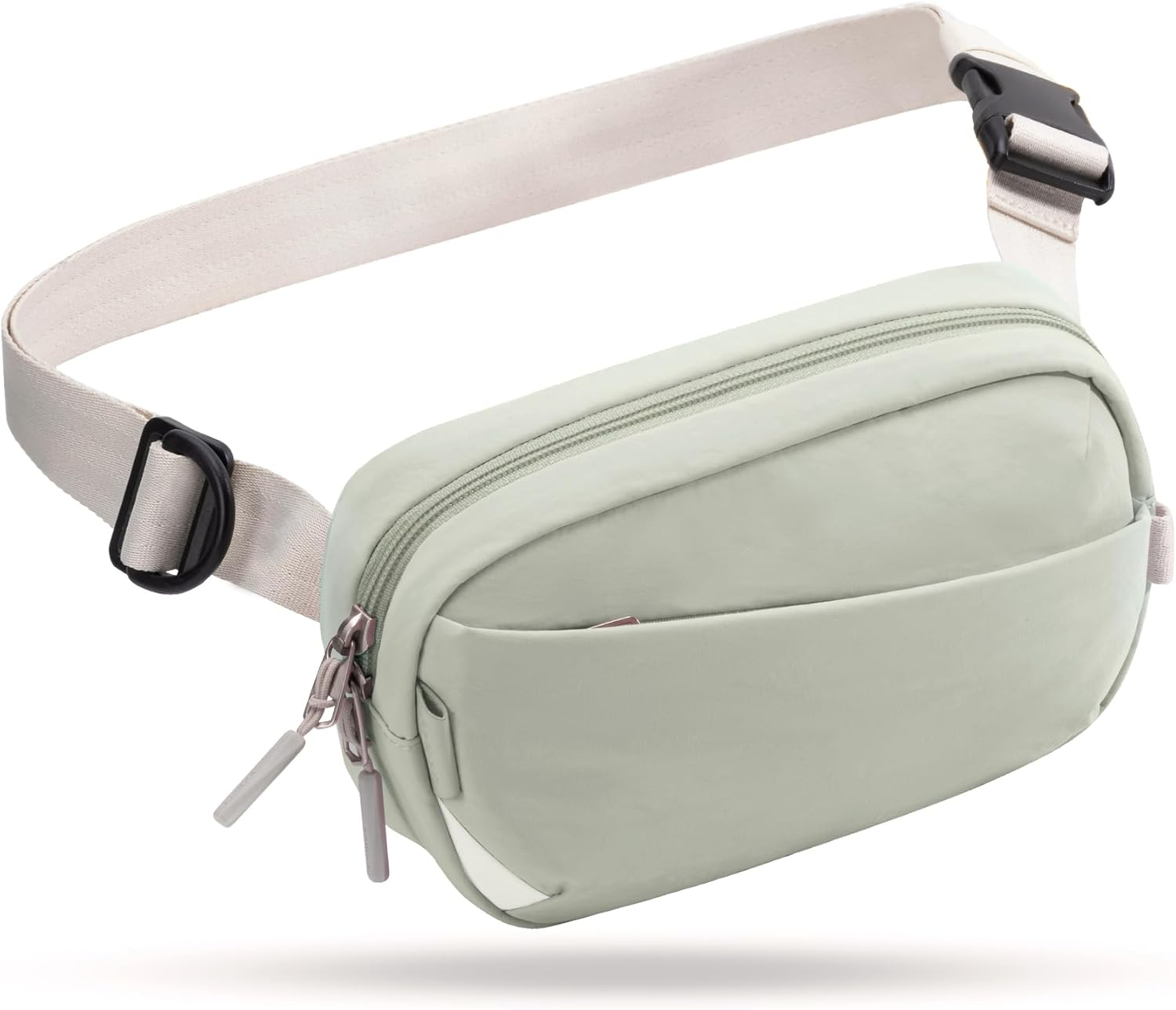 Inateck Sling Bag X-Mini, 1.5L Fanny Pack with RFID Blocking, Belt Bag with Ajustable Shoulder Strap, Water-Resistant Crossbody Bags for Women and Men, Waist Bag for Travel, Hiking, Cycling, Black