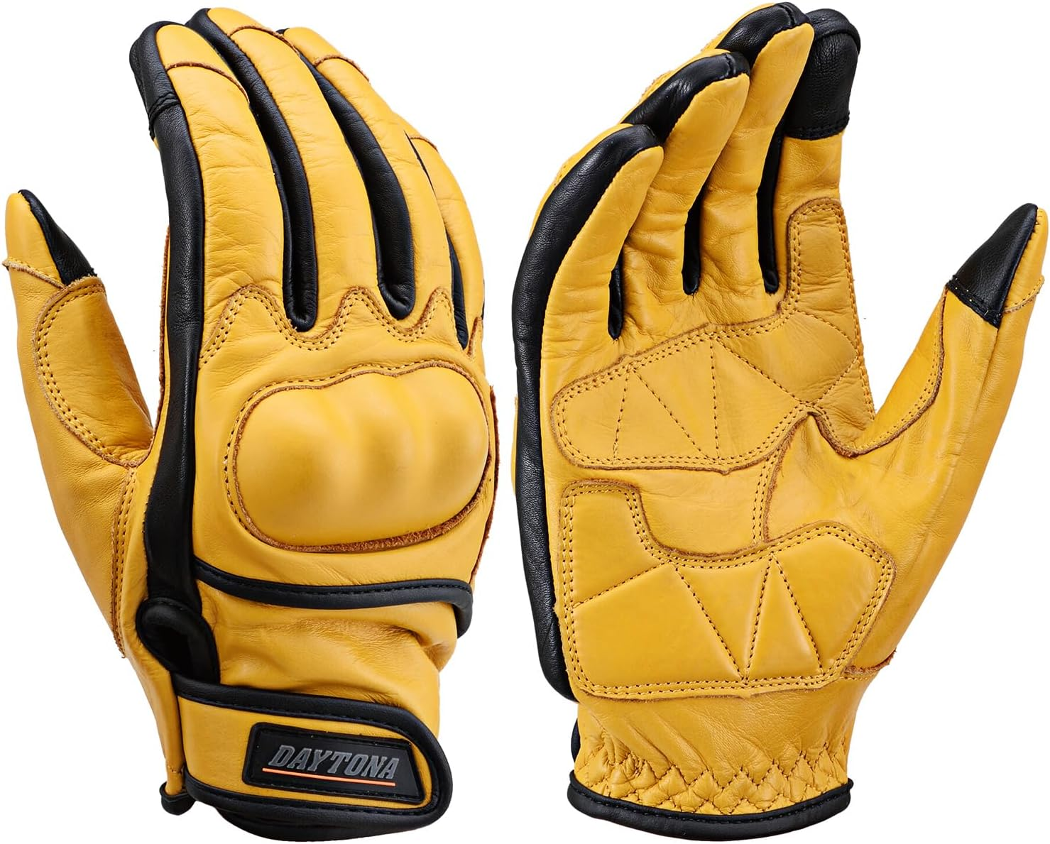 Daytona HBG-110 Motorcycle Gloves, Genuine Leather, Cowhide Leather, Spring, Summer, Autumn, Winter, Hard Protector, Touch Panel Compatible, Protector Gloves image number 5