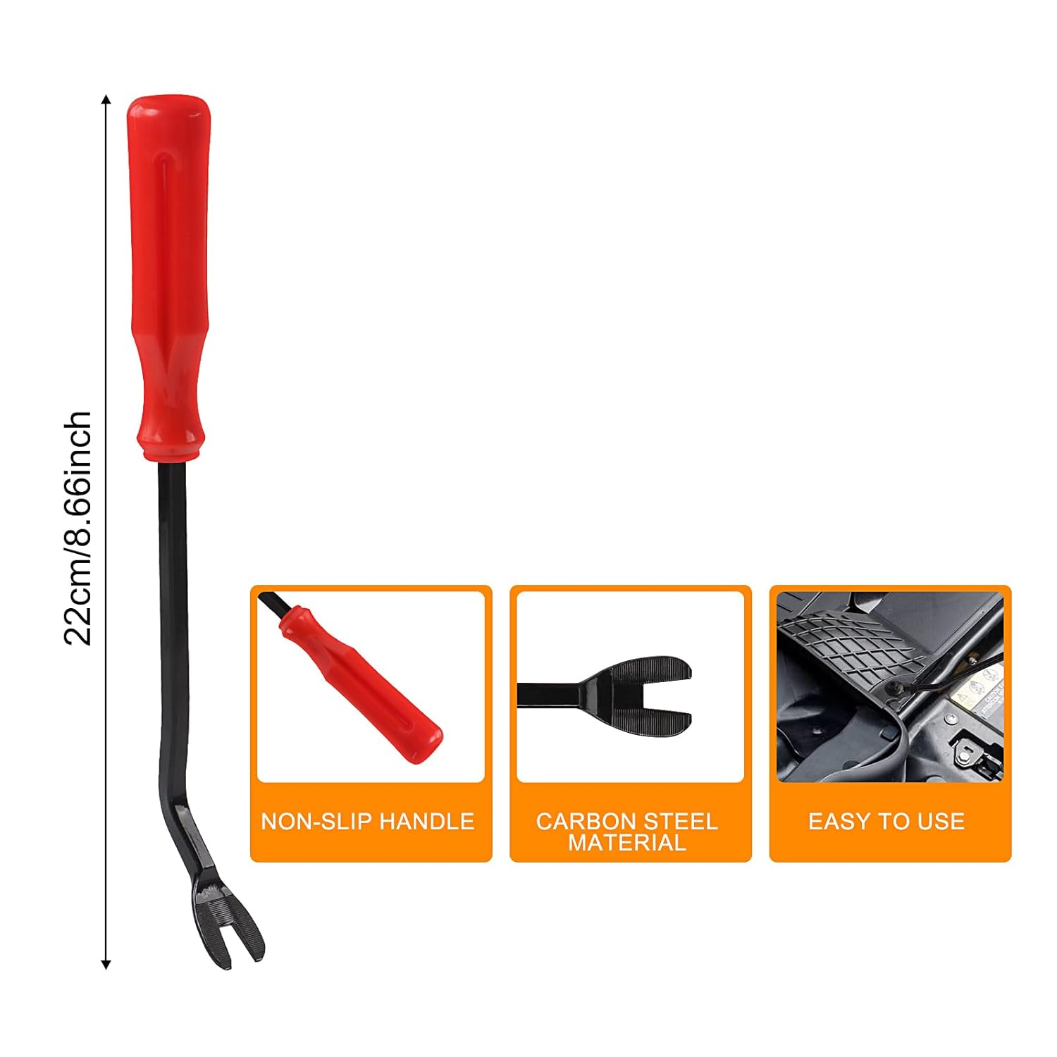 100 Pcs Push Car Trim Clips, 6 Universal Plastic Rivets with Removal Tool, Car Retainer Clips for Bumpers, Fenders, Door Trim Panels image number 5