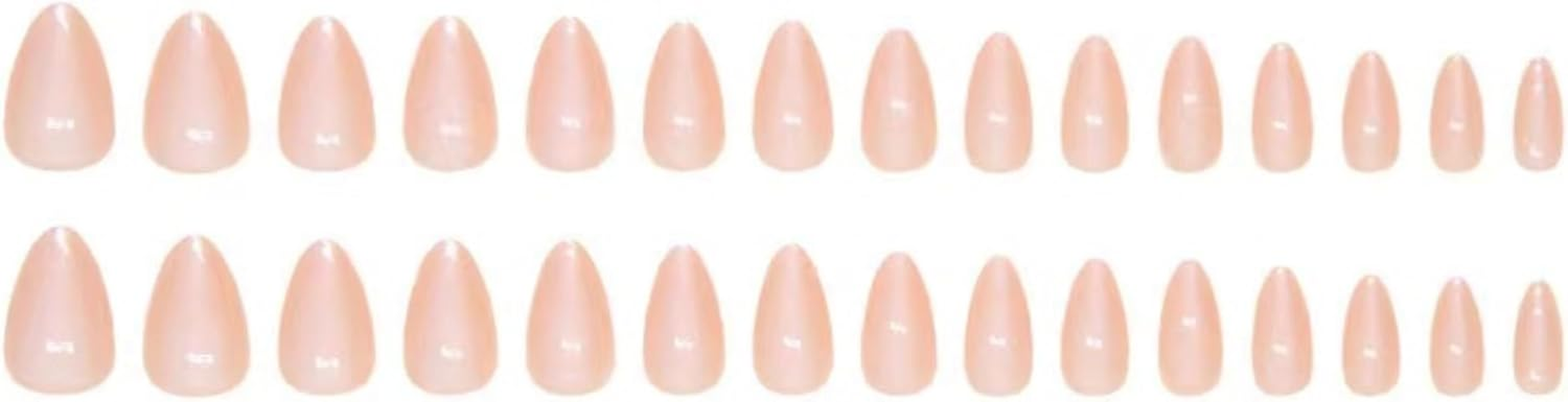 KAVI' S 24Pcs French Tip Stick on Nails Light Color Press on Nails Nude Gradient Glitter Fake Nails Short Almond Acrylic False Nails Jerry Glue for Women Girls Nail Art image number 4