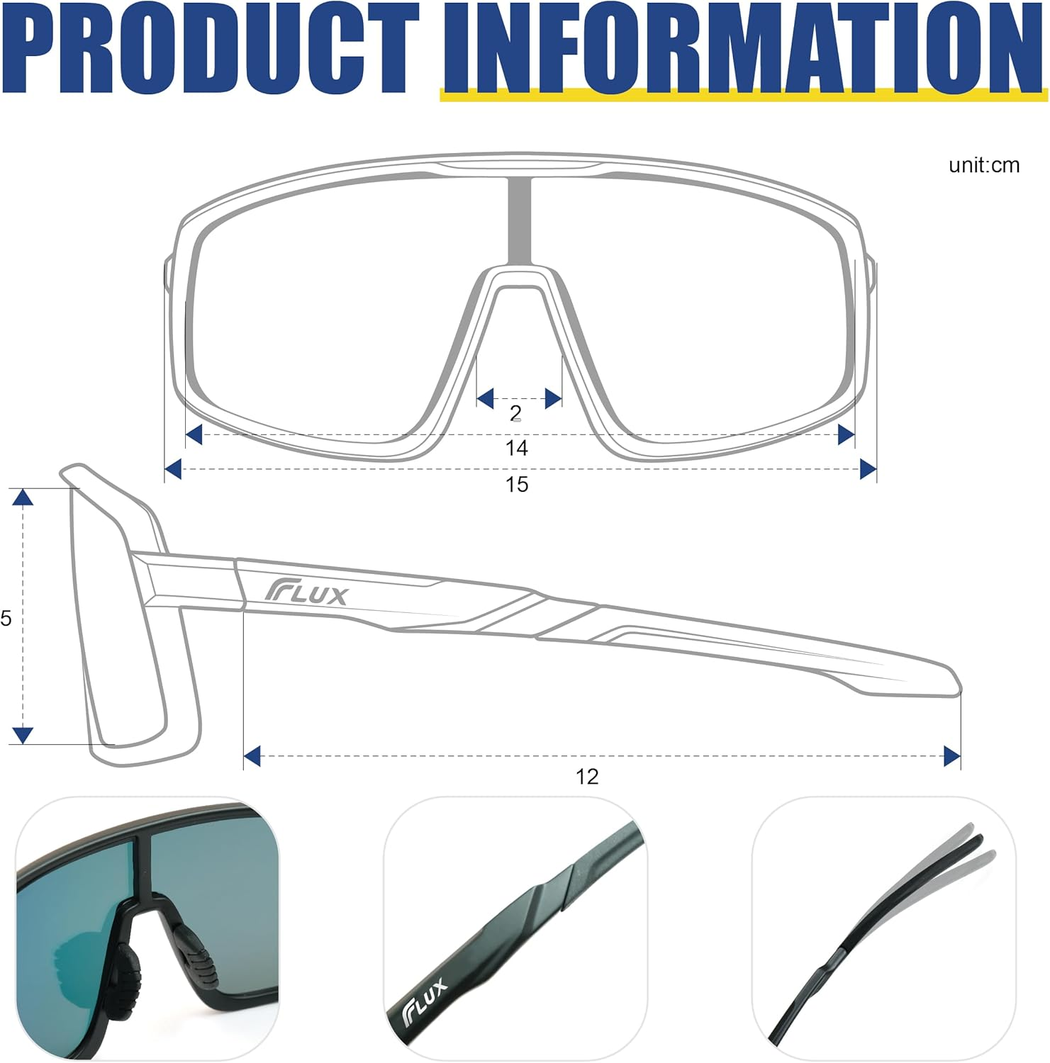 Flux LANTAKA Polarized Sunglasses for Men and Women UV400 Protection, Anti-Slip, Lightweight - Matte Titanium Blue image number 5