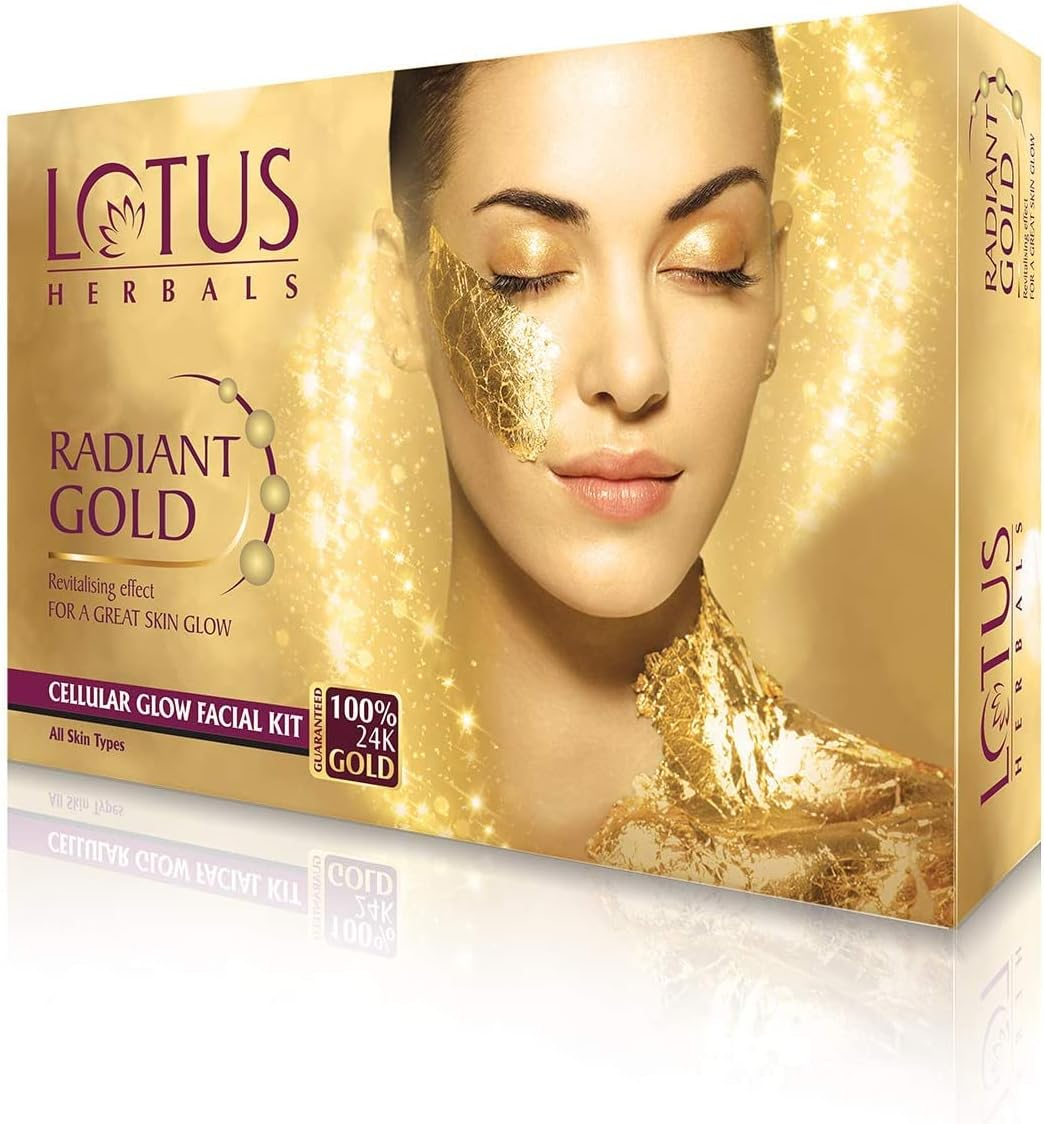 Lotus Herbals Radiant Gold Cellular Glow Facial Kit 37 G(Set of 4) image number 6