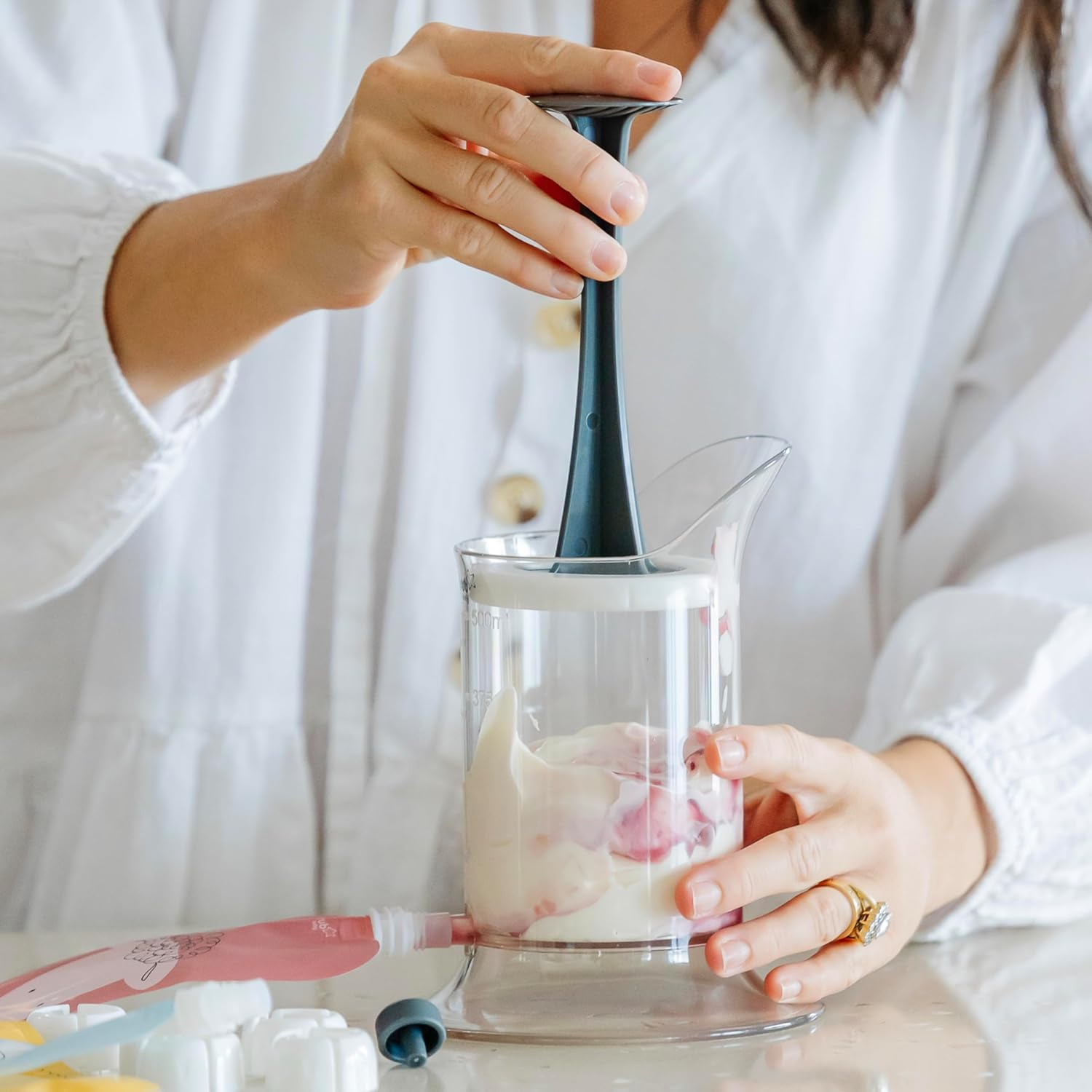 Cherub Baby Reusable Puree Pouch Filling Station 500ML for Reusable Food Pouches | No Mess Baby Food Prep System | Batch Cooking Essential | Easy Fill Puree Maker Accessory