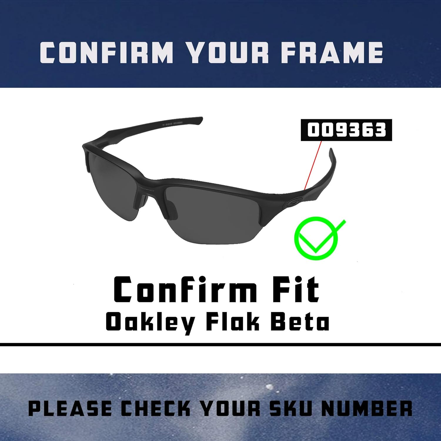 Predrox Flak Beta Lenses & Nose Pieces Replacement for Oakley Sunglass OO9363 Polarized image number 4