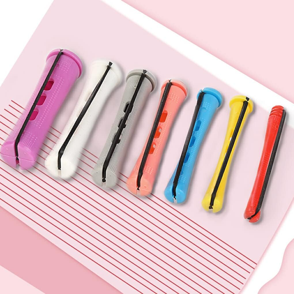 10 Pieces Hair Rollers Long-Time Service Assorted Colors Hairdressing Self Holding Magnetic Unique Design, 1.9Cm 1 Purple, 10 Items image number 5