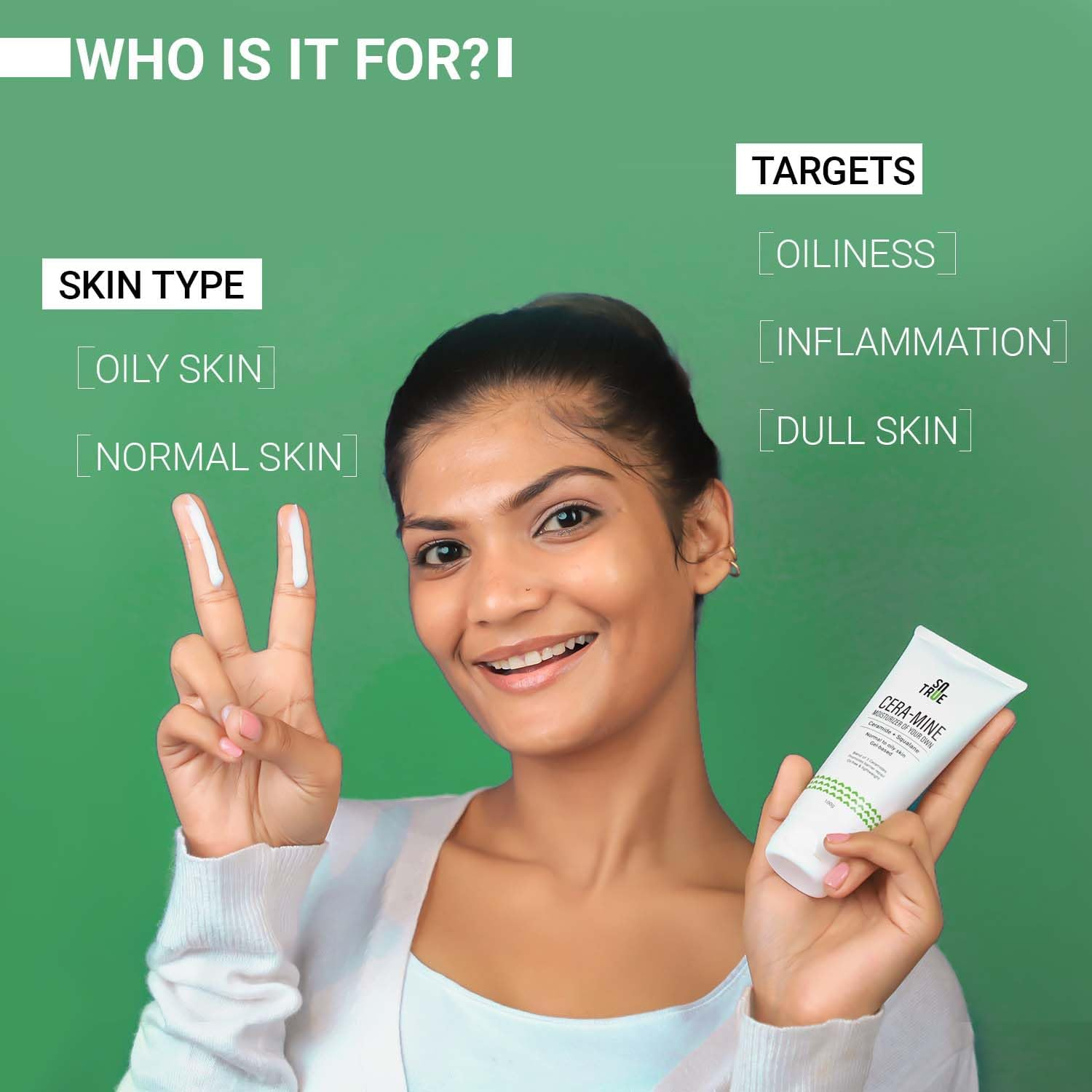 Sotrue Ceramide Gel Face Moisturizer for Oily & Acne Prone Skin | Oil-Free Gel Moisturizer with Squalene |Fast Absorbing for Women & Men | 100G image number 5