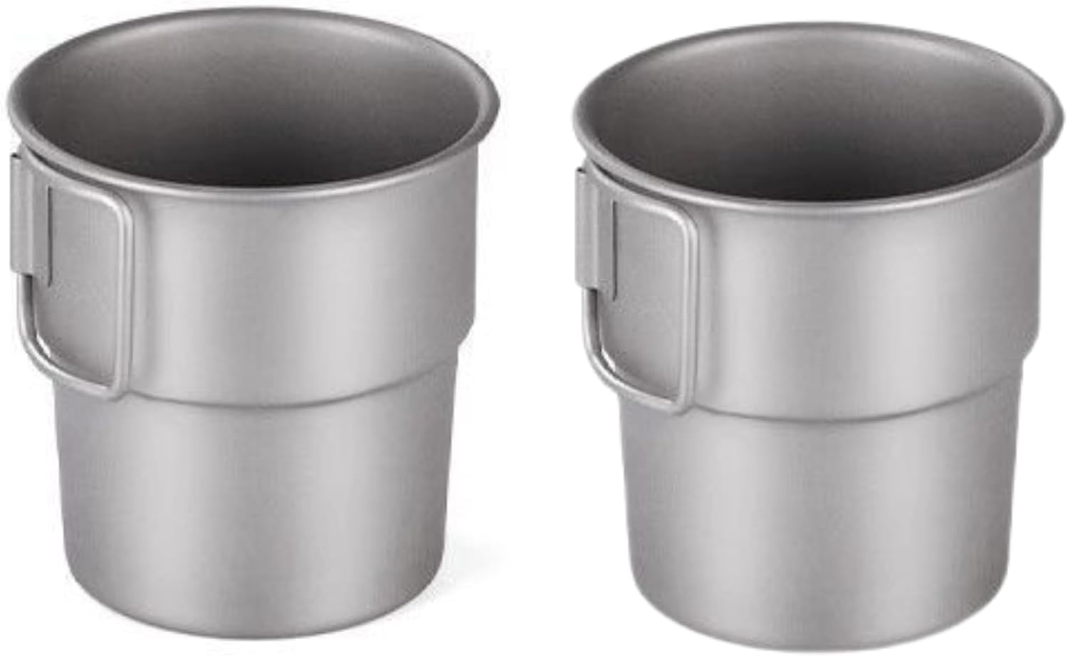 2-Pack 250Ml Titanium Camping Cup with Folding Handle for Hiking Camping Backpacking | Titanium Ultralight Mugs for Coffee, Tea and Drinks image number 5
