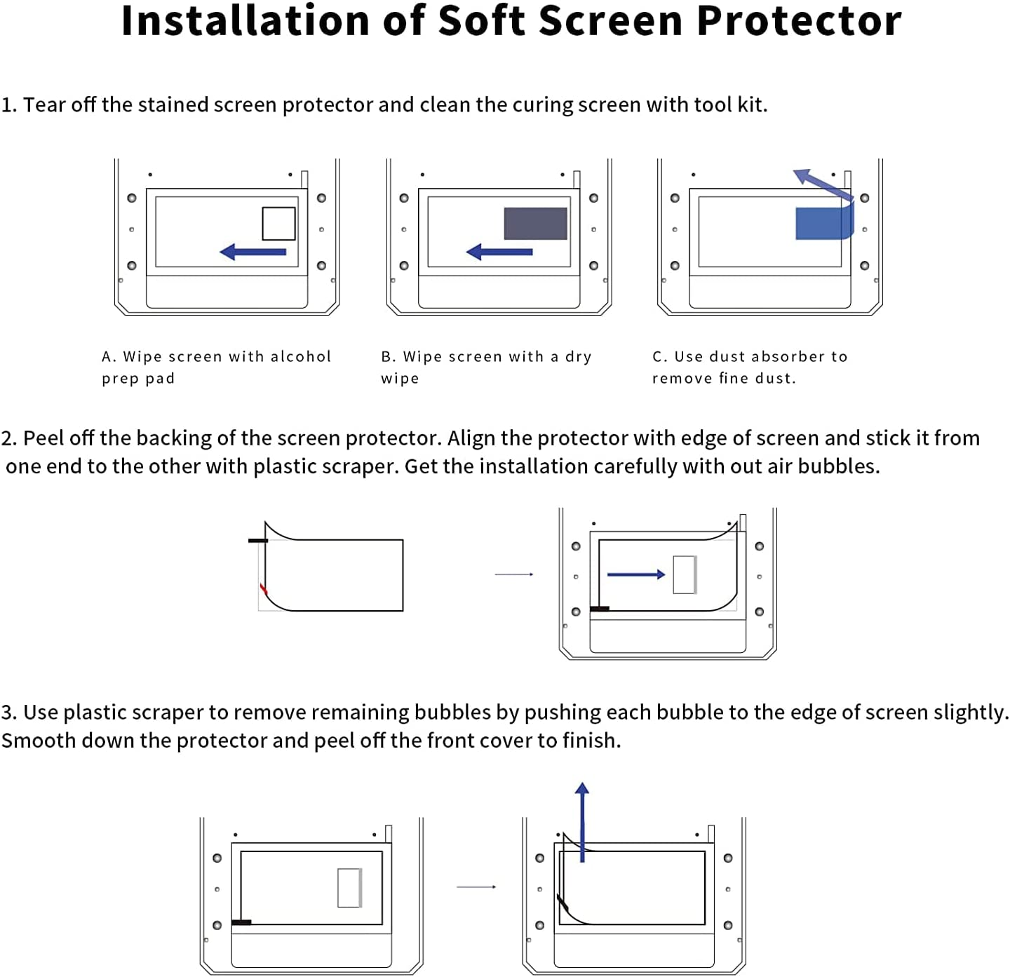 10Pcs LCD Resin 3D Printer Screen Protector, Saturn/Saturn S Screen Protector, Mono X 8.9 Inch image number 5