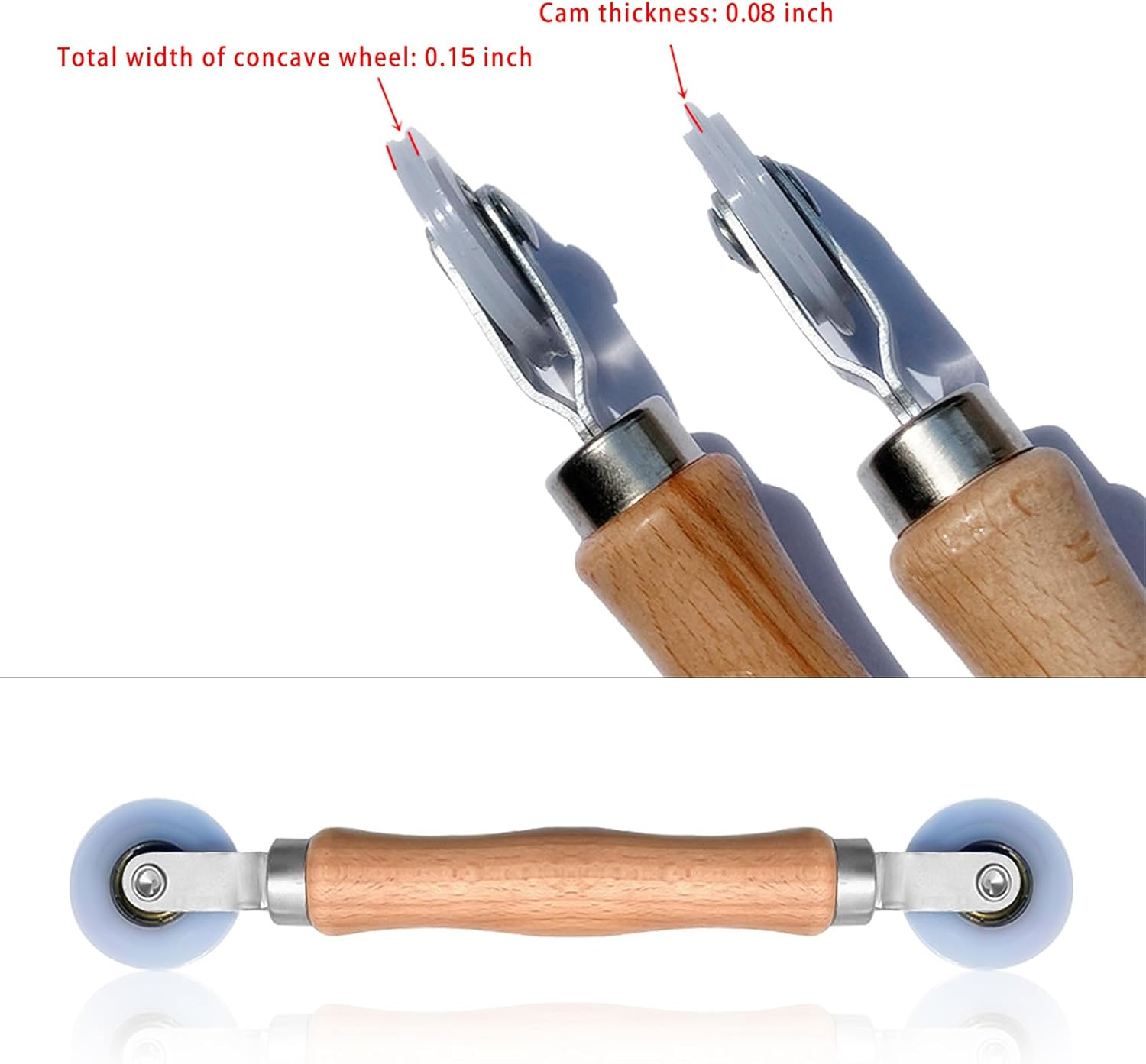 BAYTORY 3Pcs Screen Tool, Window Screen Spline Roller Tool with Wooden Handle and Steel/Nylon Bearing Wheels, Mesh Screen Door Repair Kit Easy to Use