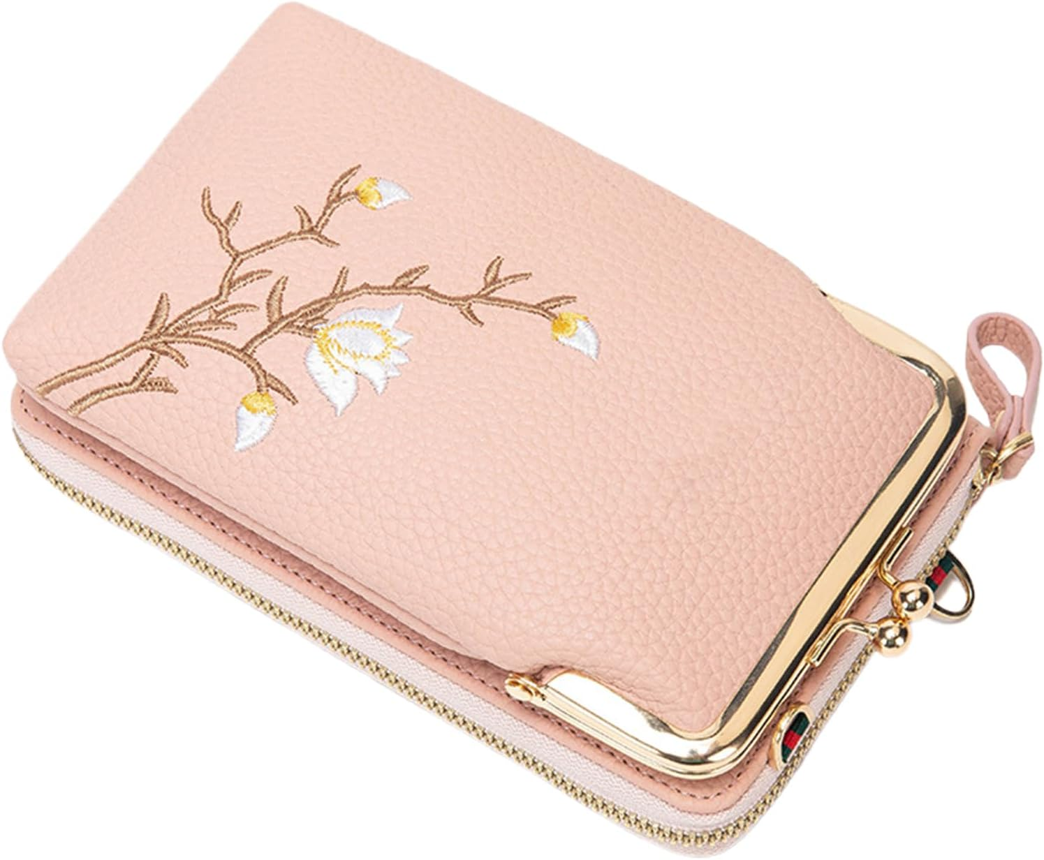 Sling Bag for Women - PU Leather Wallet Bag,Small Wallet with Shoulder Strap for Gym Summer Teen Girls Hiking Passport Running