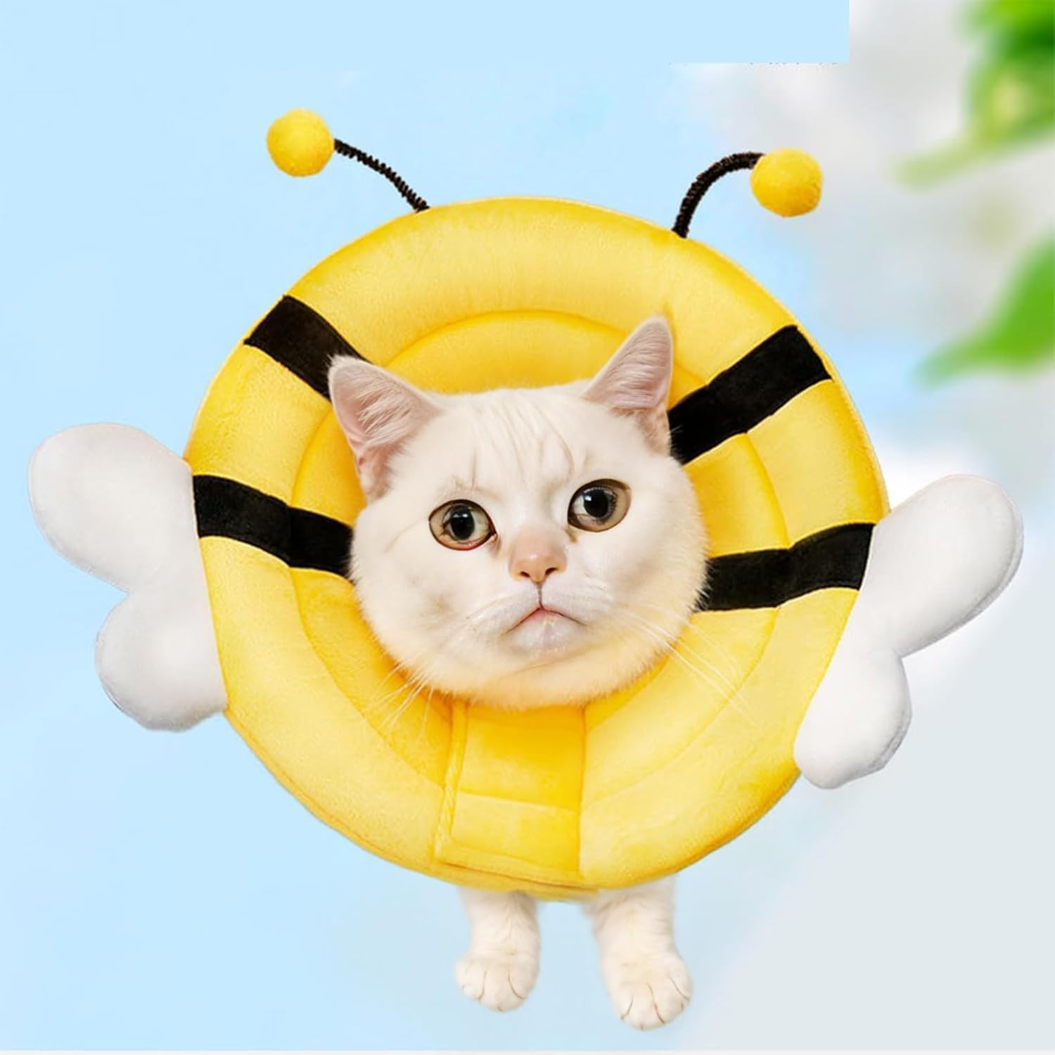 Cat Collar for Dog, Adjustable Neck Collar, Soft Adjustable Collar for Cats, Cat Collar, Recovery Anti-Leak Pet Collar for Small Dogs, Kittens (Yellow, L) image number 5