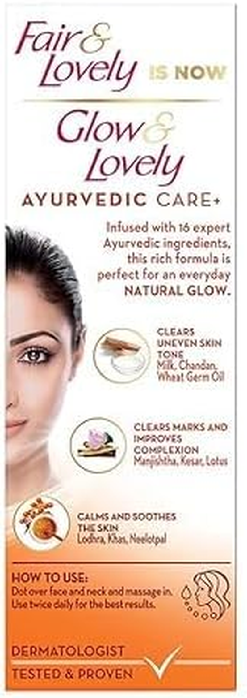 Glow & Lovely Natural Face Cream Ayurvedic Care+, 50 G image number 5