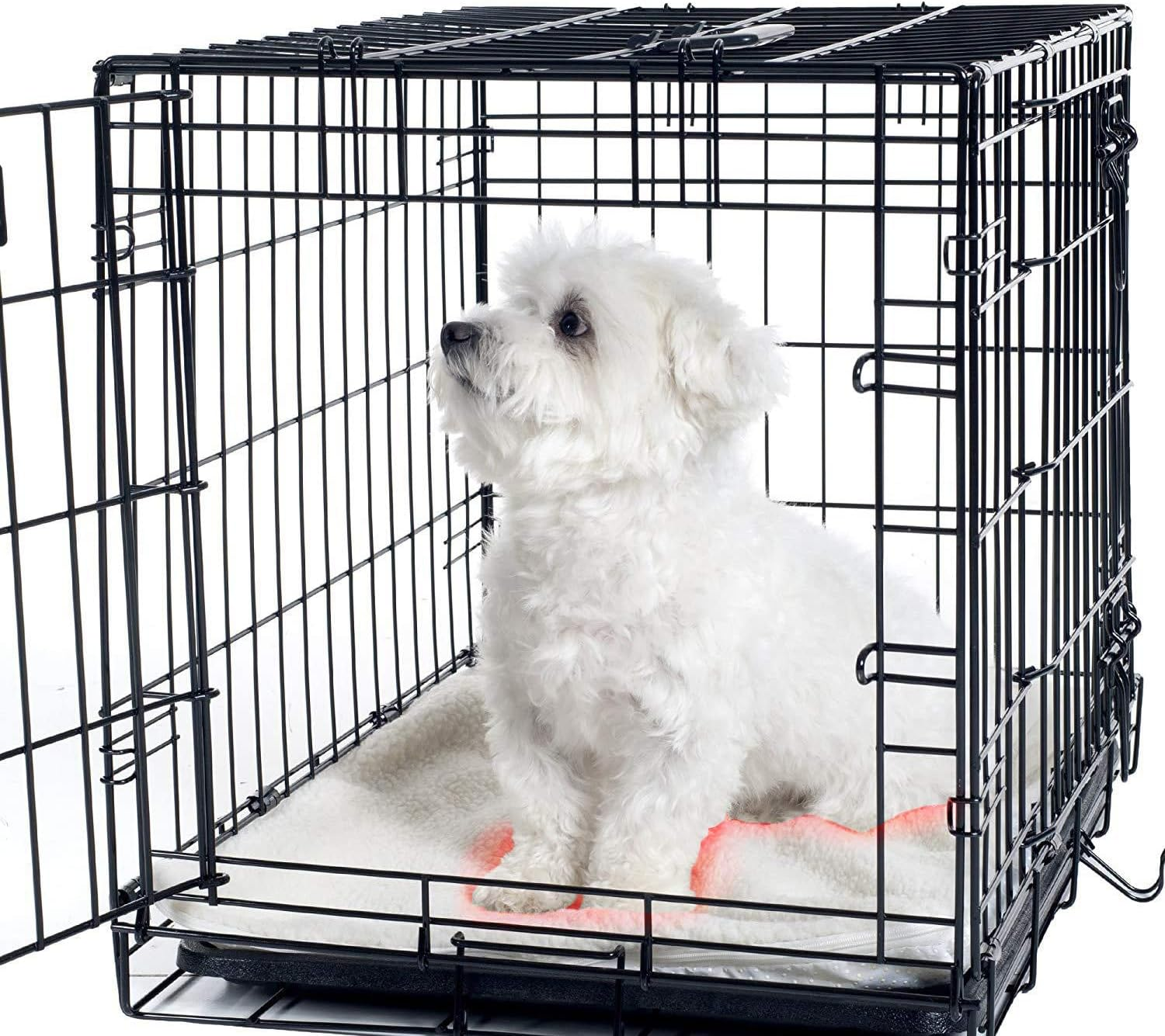 SUOXU Cat Bed Self Heating Cat Cushion Pet Pad Blanket No Electric Self Warming,Plush Cat Sleeping Heated Bed Non Slip Machine Washable Warm Mat for Indoor Outdoor Cats,Dogs,Rabbits 60X45Cm (White) image number 5