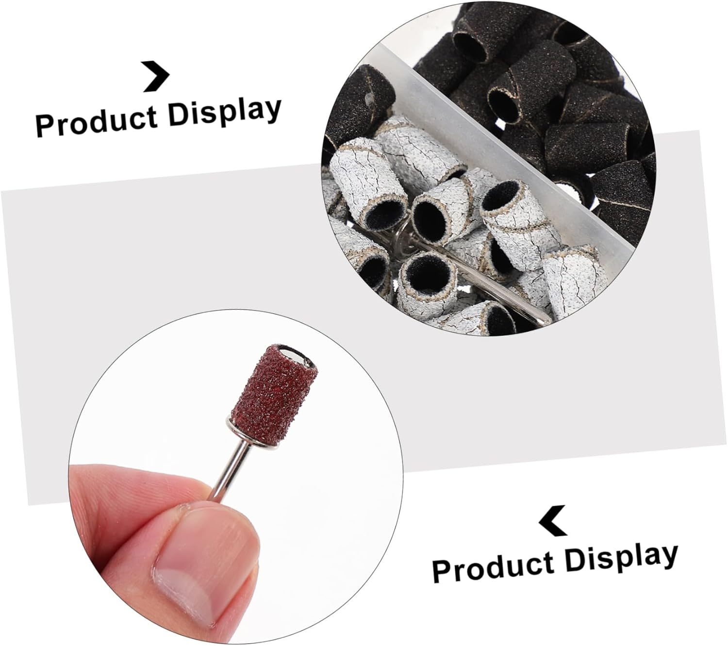 MERRYHAPY 75Pcs Professional Nail Art Shop Tool Environmental-Friendly Material Polishing Ring Nail Sanding Bands Fine - Brown image number 5