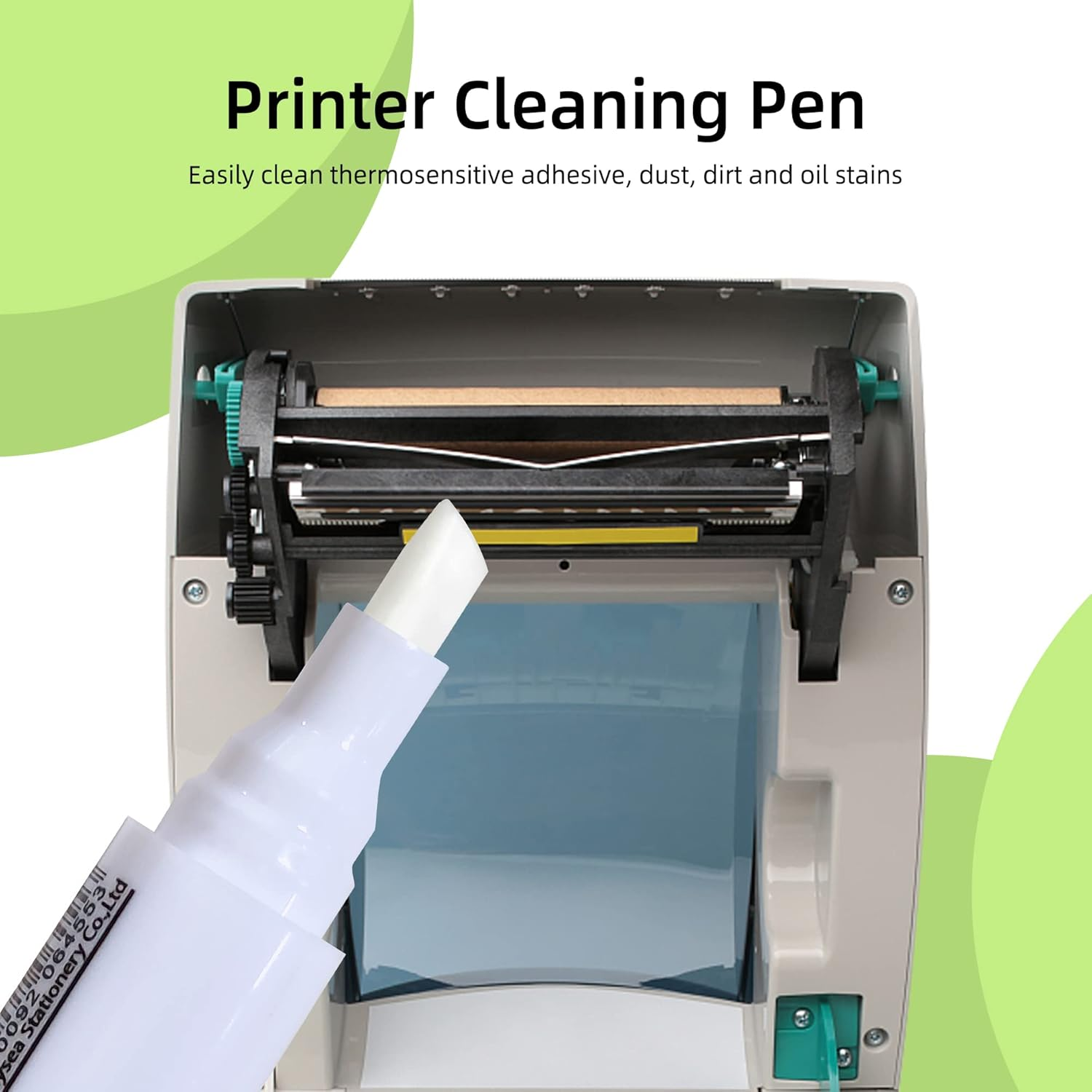 Thermo Printer Printhead Cleaning Pen for Thermal Receipt Shipping Label Compatible with Printers, POS Systems Card Readers Printer Cleaner 4Pcs