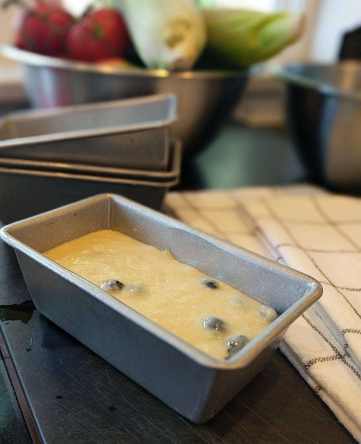 USA Pan Bakeware Mini Loaf Pan, Set of 4, Nonstick & Quick Release Coating, Made in the USA from Aluminized Steel, Silver image number 1