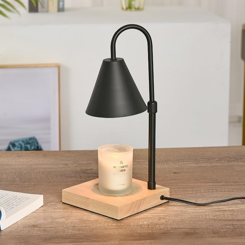 Modern Adjustable Candle Warmer Lamp with Timer and Dimmer, Electric Black Lamp for Jar Candles, Perfect for Bedroom and Living Room Decor（Scented Candles Are Not Included） image number 6
