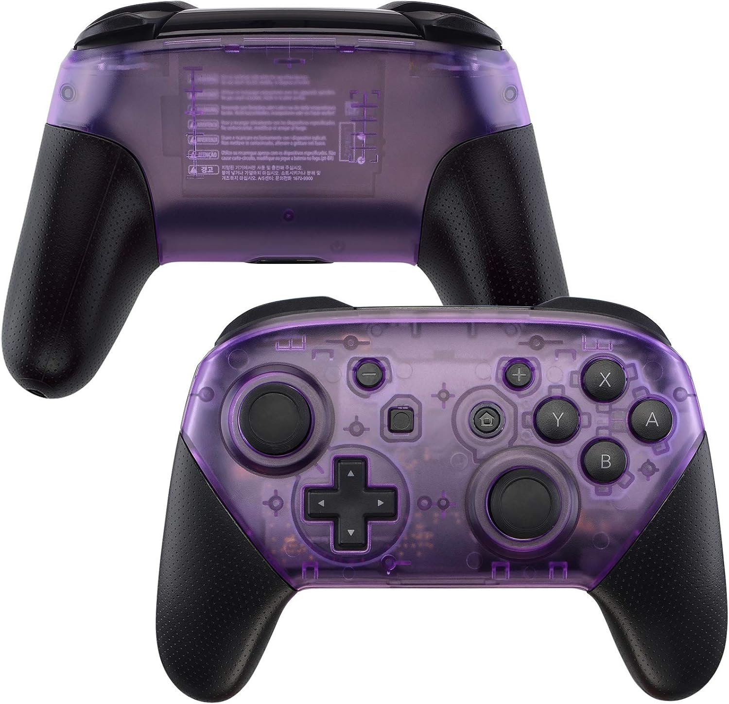 Extremerate Cherry Pink Faceplate and Backplate for Nintendo Switch Pro Controller, DIY Replacement Shell Housing Case for Nintendo Switch Pro - Controller NOT Included