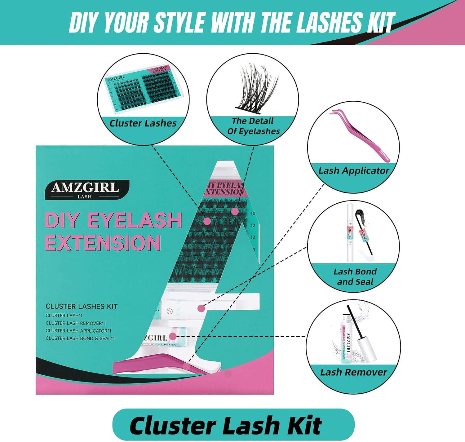 Lash Clusters Diy Eyelash Extensions Individual Lashes Cluster Wispy D Curl Eyelashes Extension Clusters Fluffy Natural 112Pcs False Lashes(V&R,D-Mix) image number 1