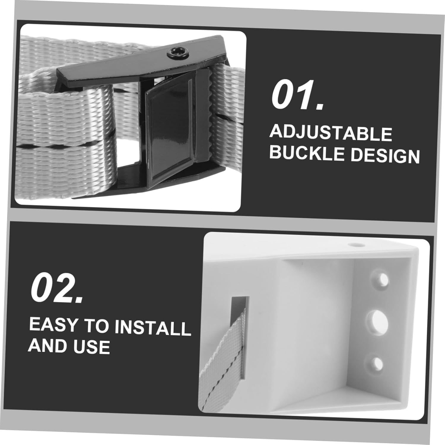 Homoyoyo Gas Bottle Holder Gas Cylinder Tank Holder Trailer Gas Bottle Support Holder Bracket Holder Bottle Stand Replacement Strap Cylinder to Wall Polyester image number 2