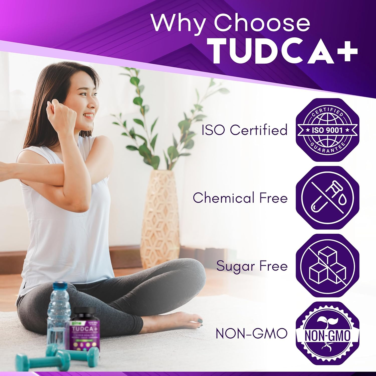 Rimo Nutrition Tudca - Liver Support Supplement with Milk Thistle, Dandelion. L Arginine, Ashwagandha, Panax Ginseng Root, Astragalus Root 1200 Mg per Serving 120 Capsules image number 1