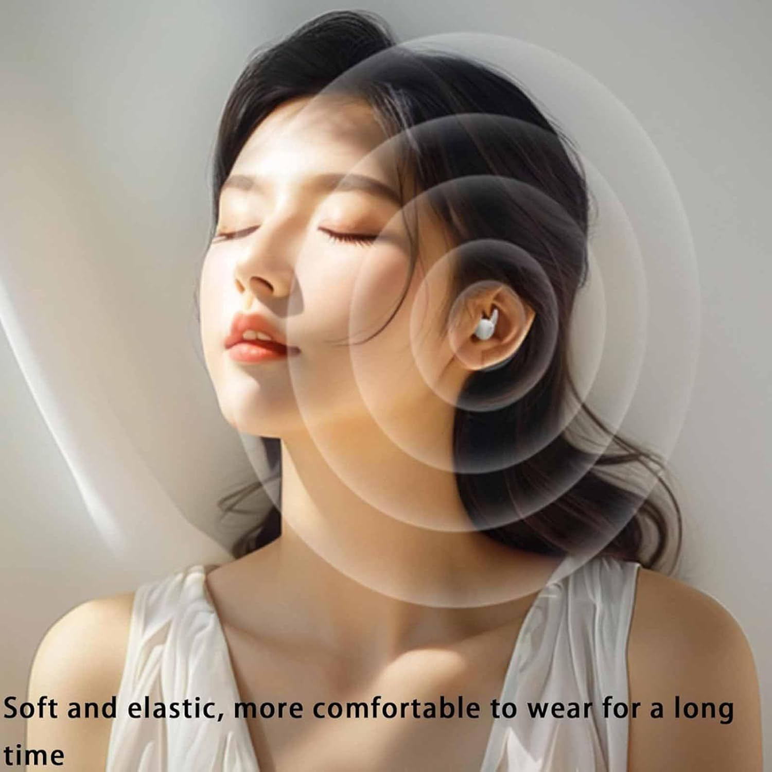 Noorasleep Snooze Pods Pro, Noora Sleep Earbuds, Snoozepods Pro - Bluetooth Sleepbuds, Micro Sleep Earbuds for Side Sleepers, Soft and Snug Fit, with Smart Case (White*2) image number 1