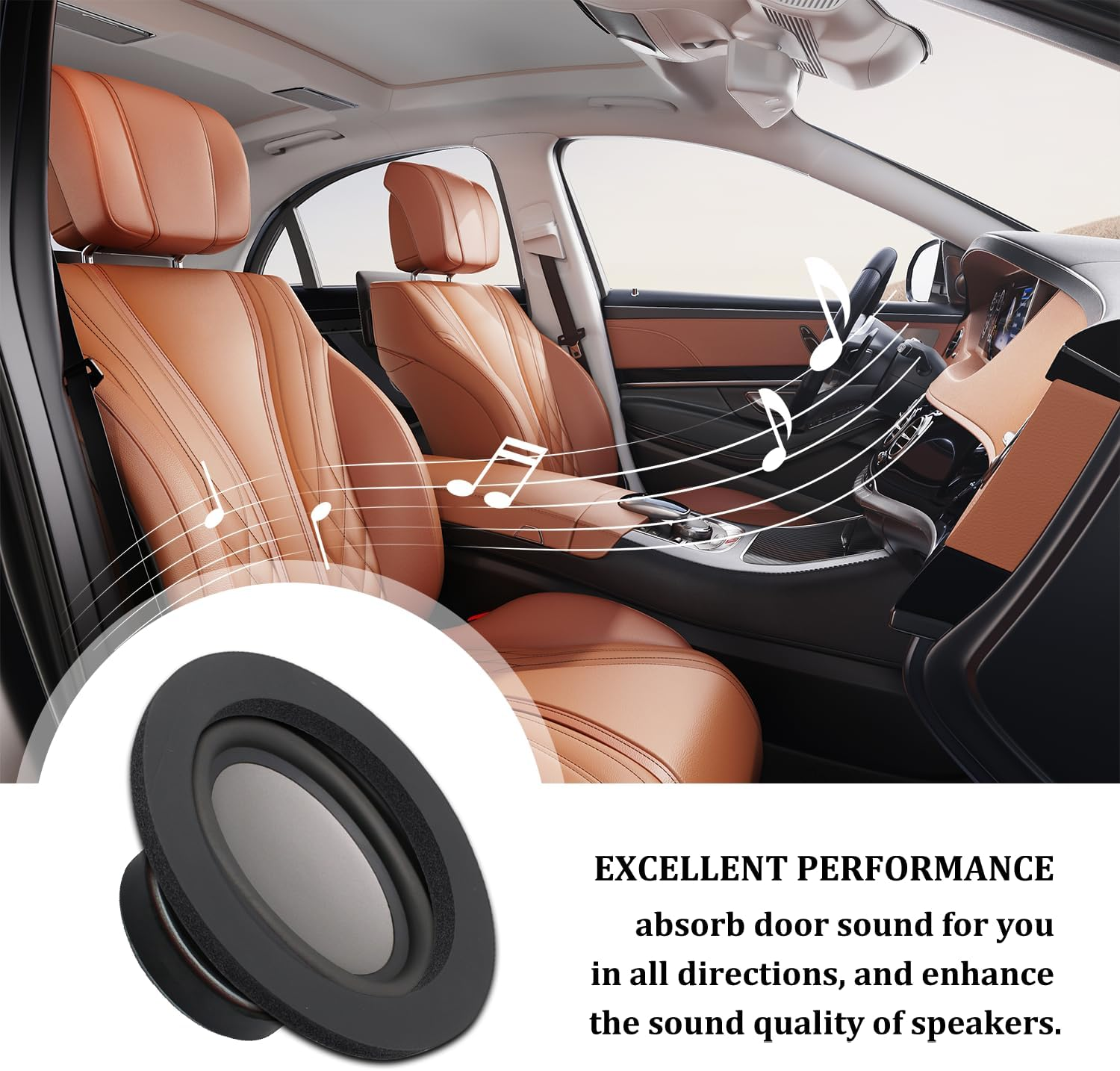 4PCS Speaker Foam Enhancer,6.5" Speaker Foam Rings for Enhancing Stereo Sound in Car Speakers,Universal Self-Adhesive Speaker Gasket Car Accessories for Car,Truck,Suv image number 4