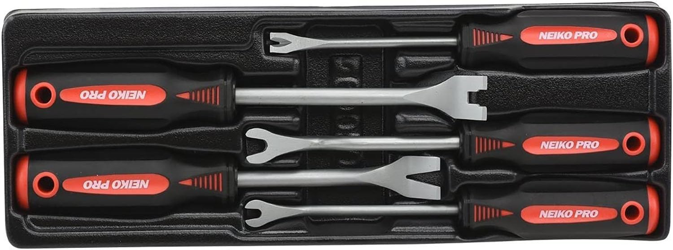 Neiko 20596B Auto Trim Panel Upholstery Removal Tool Set, 5 Piece Ergonomic Soft Grip Handles image number 1