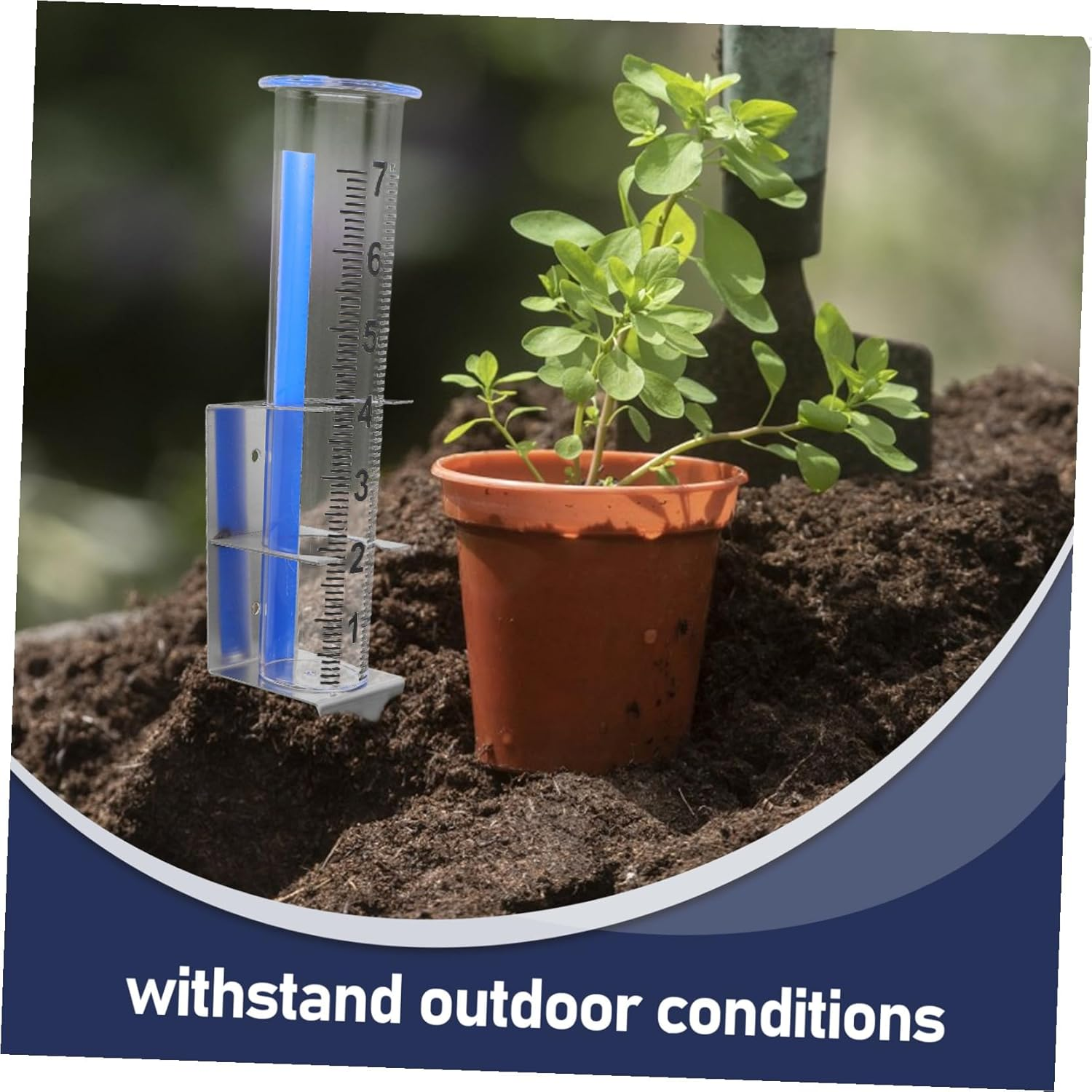 Alasum Outdoor Garden Rain Gauge with Mounting Bracket Large-Scale Rainfall Measuring Device Accurate Moisture Monitor for Lawn and Patio Weather Tracking image number 1