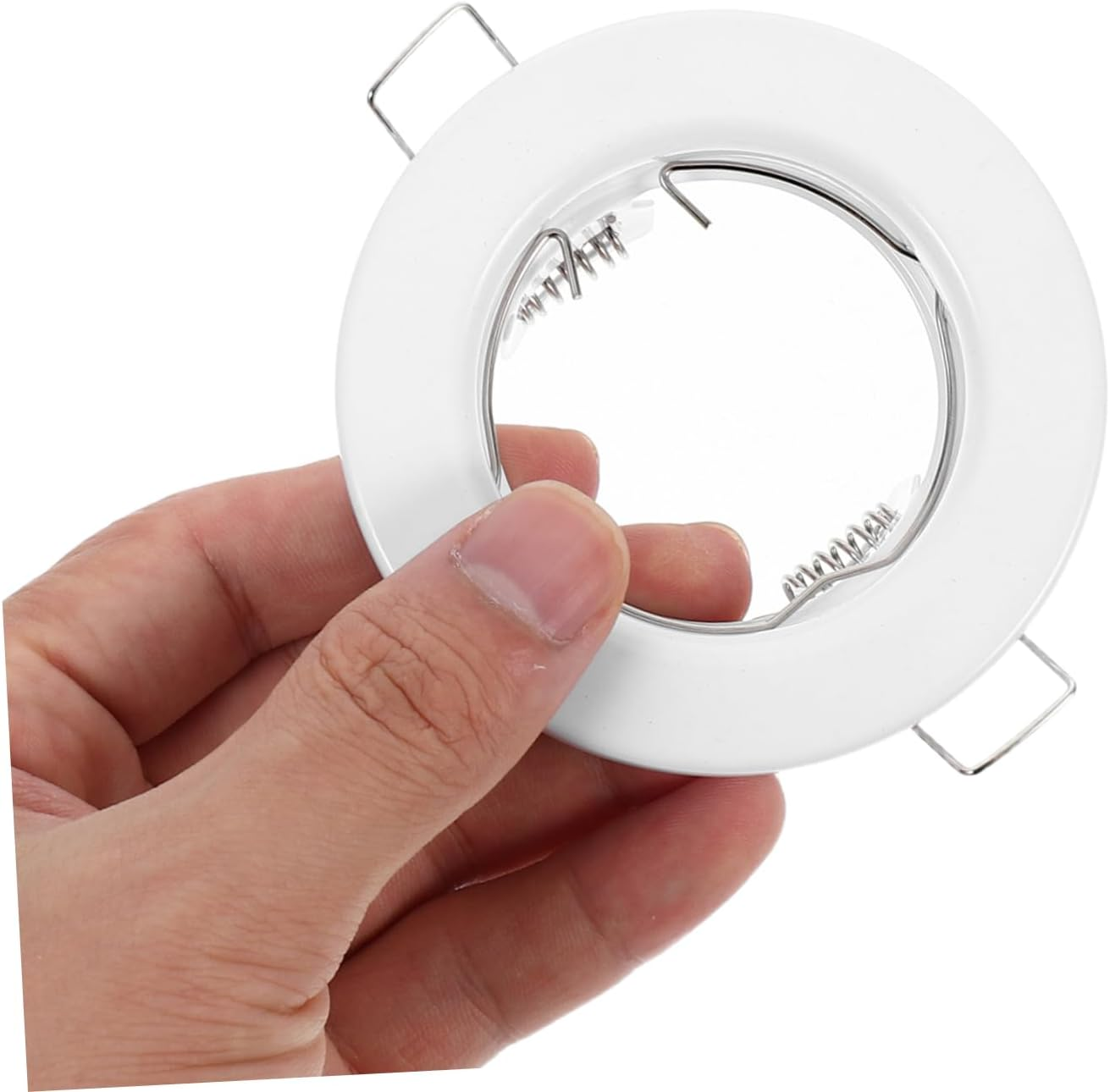 Gadpiparty 3Pcs White Metal Recessed Frame Mr16 Downlight Spotlight Trim Holder for Lighting Fixtures image number 6